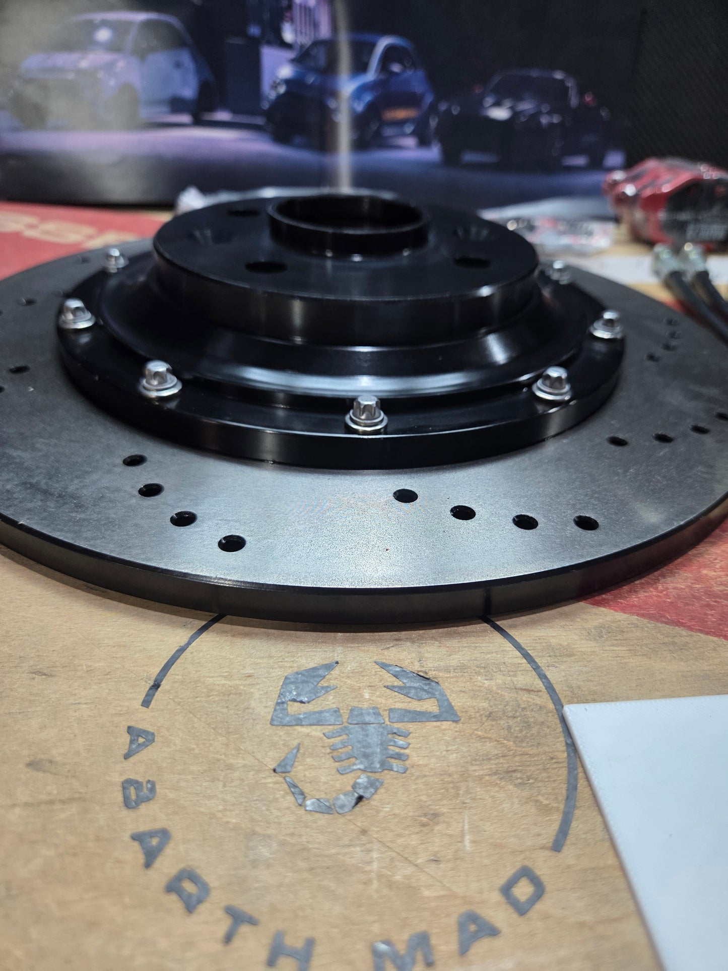 Abarth 500 Kit (2) Discos Perforados Traseros Mejorados Frenada 305mm Advanced Rear Disc Set