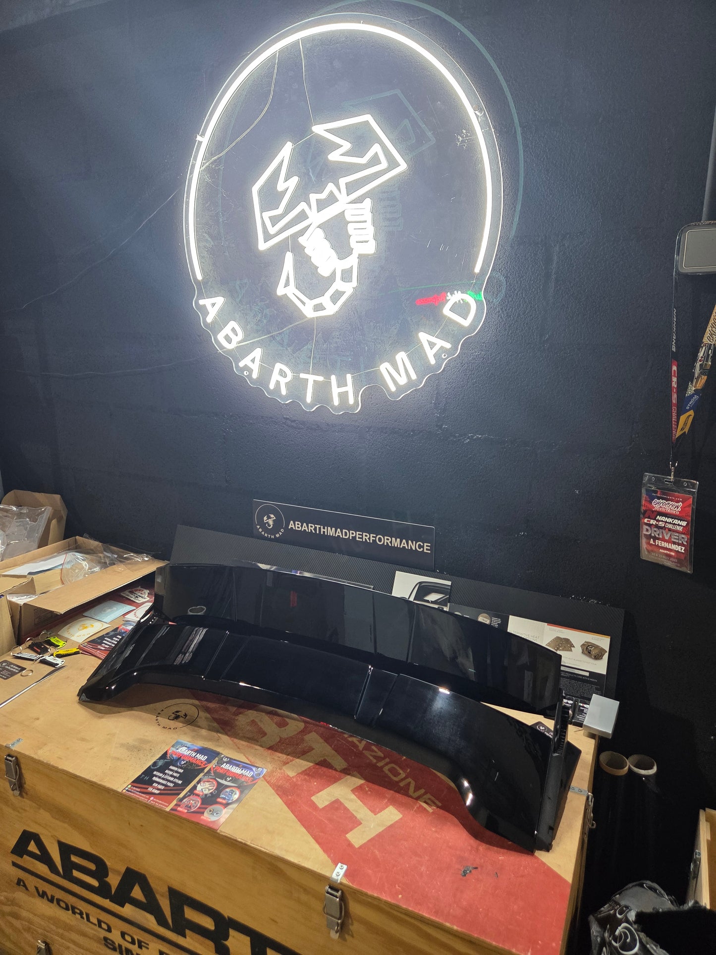 Abarth 500 595 695 Spoiler Alerón Regulable Tipo 70th Aniversario Adjustable 90°