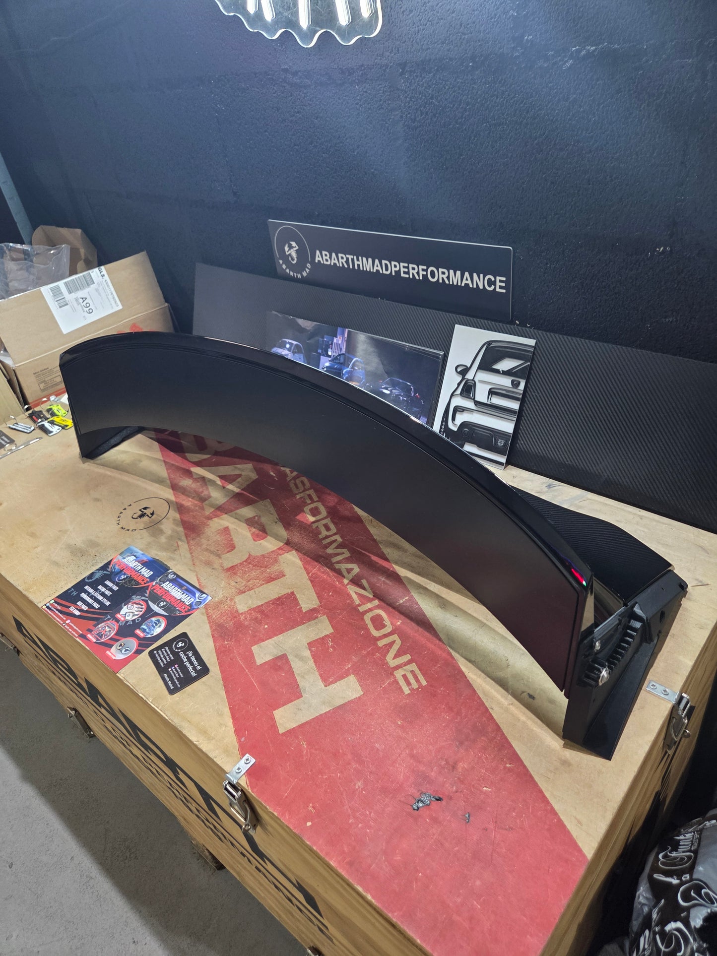 Abarth 500 595 695 Spoiler Alerón Regulable Tipo 70th Aniversario Adjustable 90°