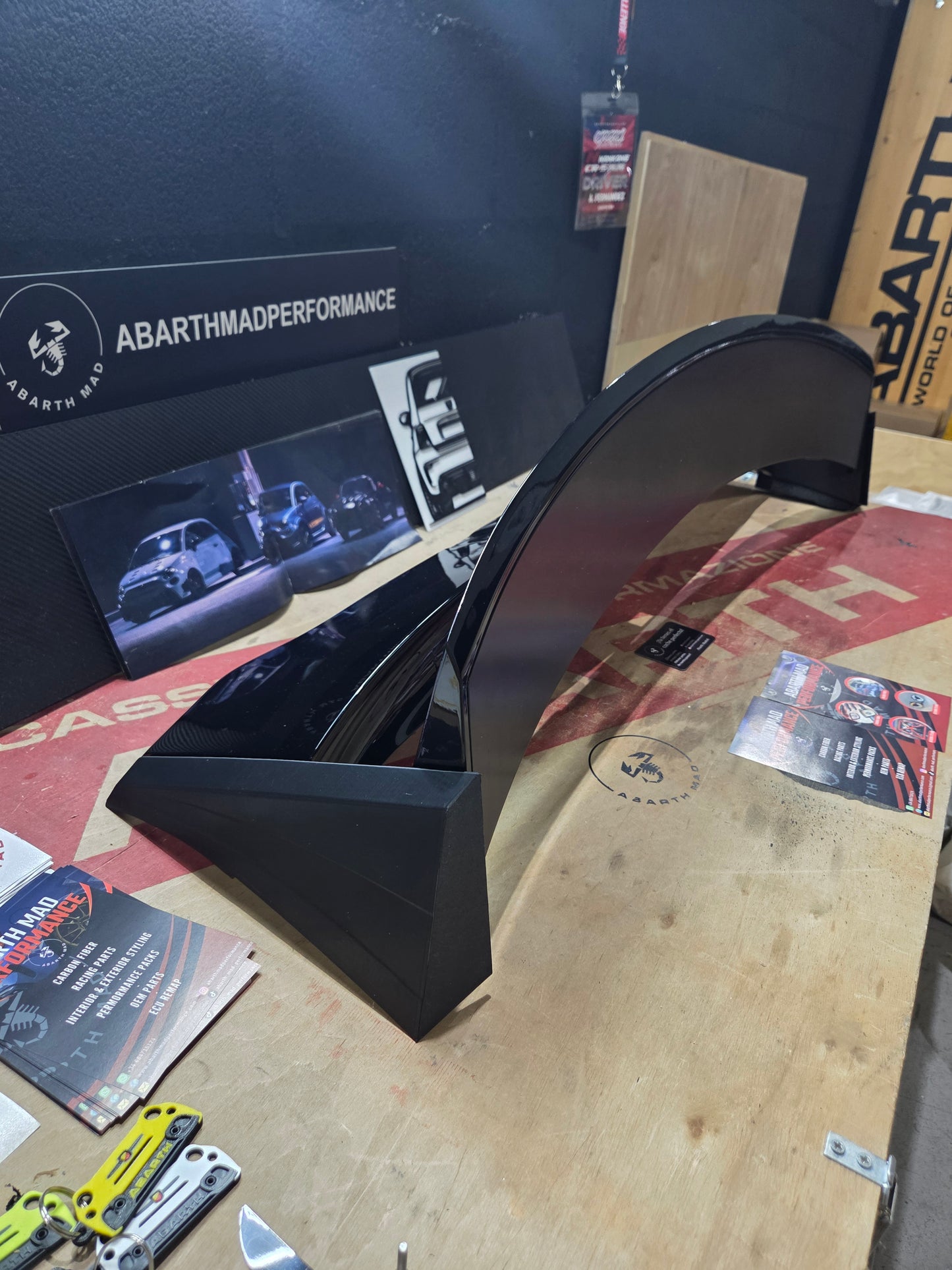 Abarth 500 595 695 Spoiler Alerón Regulable Tipo 70th Aniversario Adjustable 90°