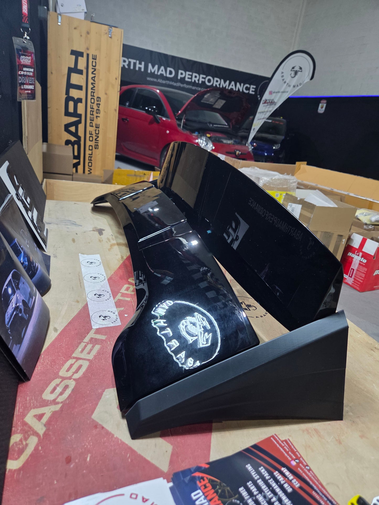 Abarth 500 595 695 Spoiler Alerón Regulable Tipo 70th Aniversario Adjustable 90°