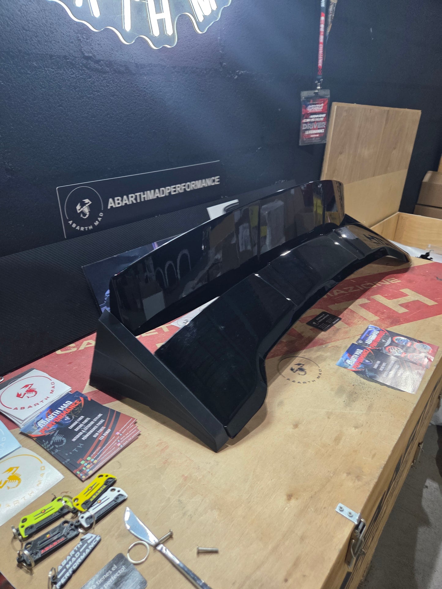 Abarth 500 595 695 Spoiler Alerón Regulable Tipo 70th Aniversario Adjustable 90°