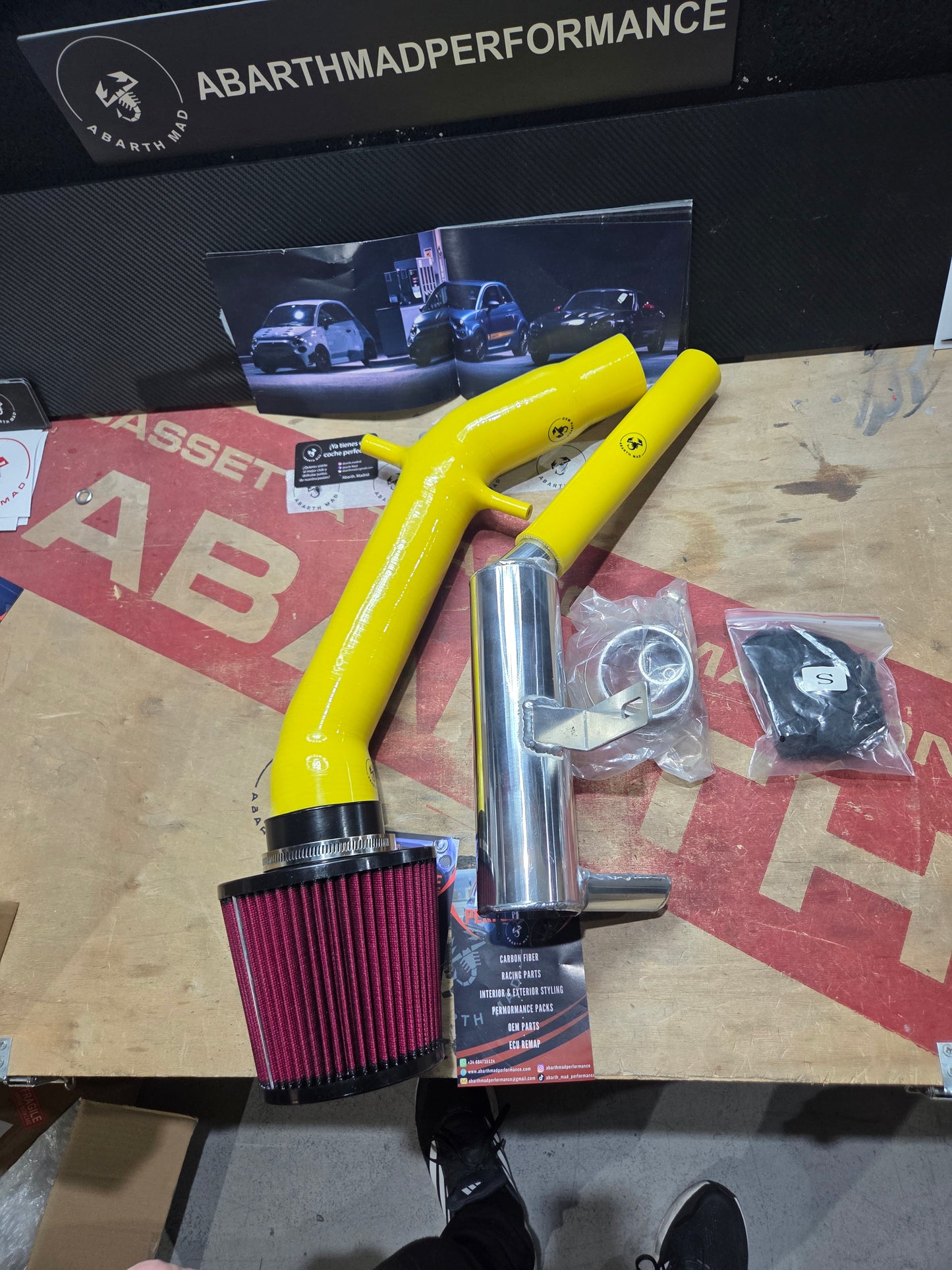 Abarth Complete Low Intake Kit with Catch Can ⚫️🔴🟡