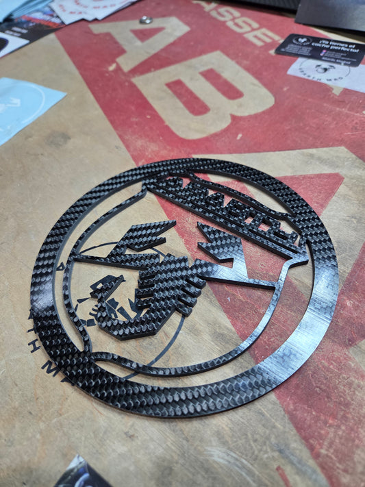 Abarth Fiat 500 Carbon Fiber Cover Carbono Cover Tapa Altavoz Speaker 🔊