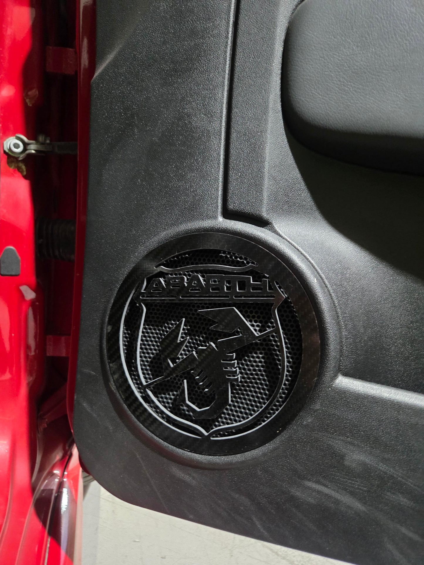 Abarth Fiat 500 Carbon Fiber Cover Carbono Cover Tapa Altavoz Speaker 🔊