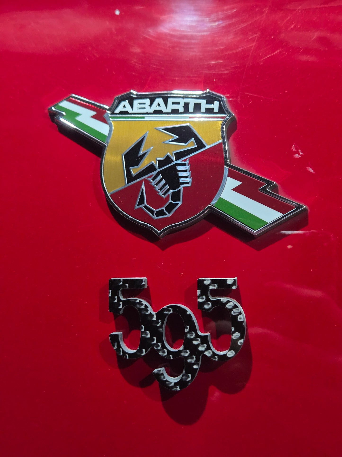 Abarth 595 or 695 Real Carbon Fiber Badge Emblem