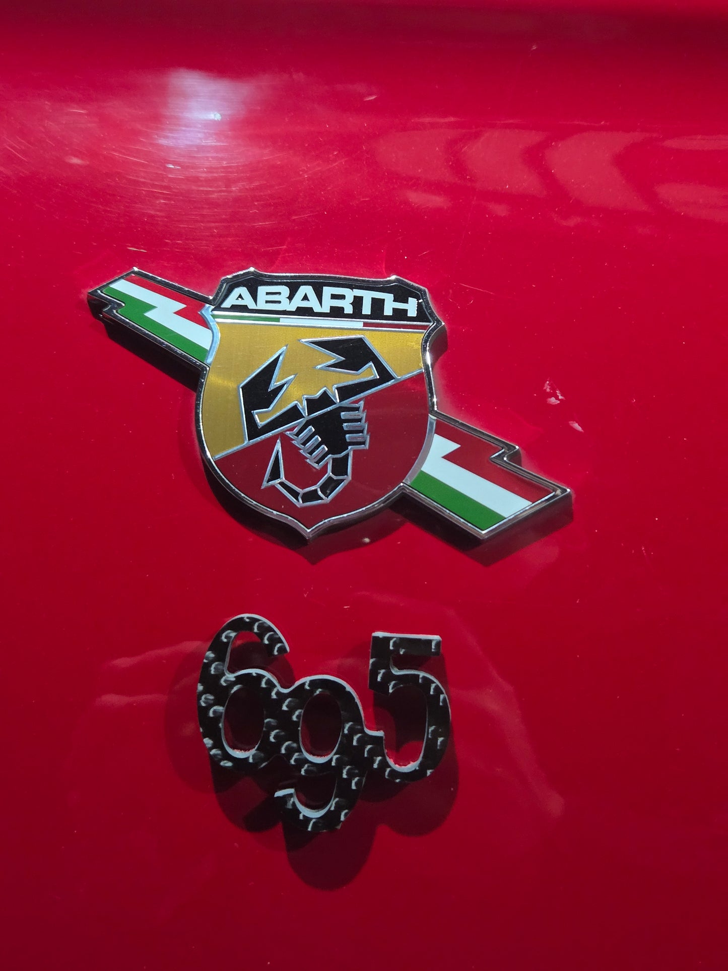 Abarth 595 or 695 Real Carbon Fiber Badge Emblem