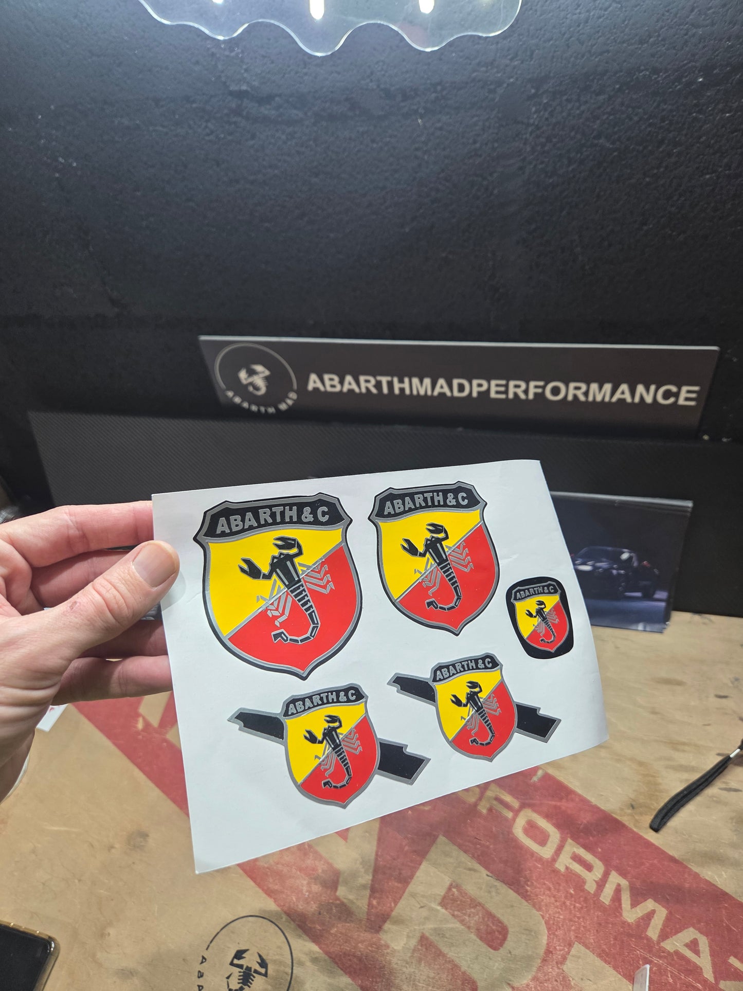 Abarth Kit Logos Vinilo Emblemas (5 vinilos)