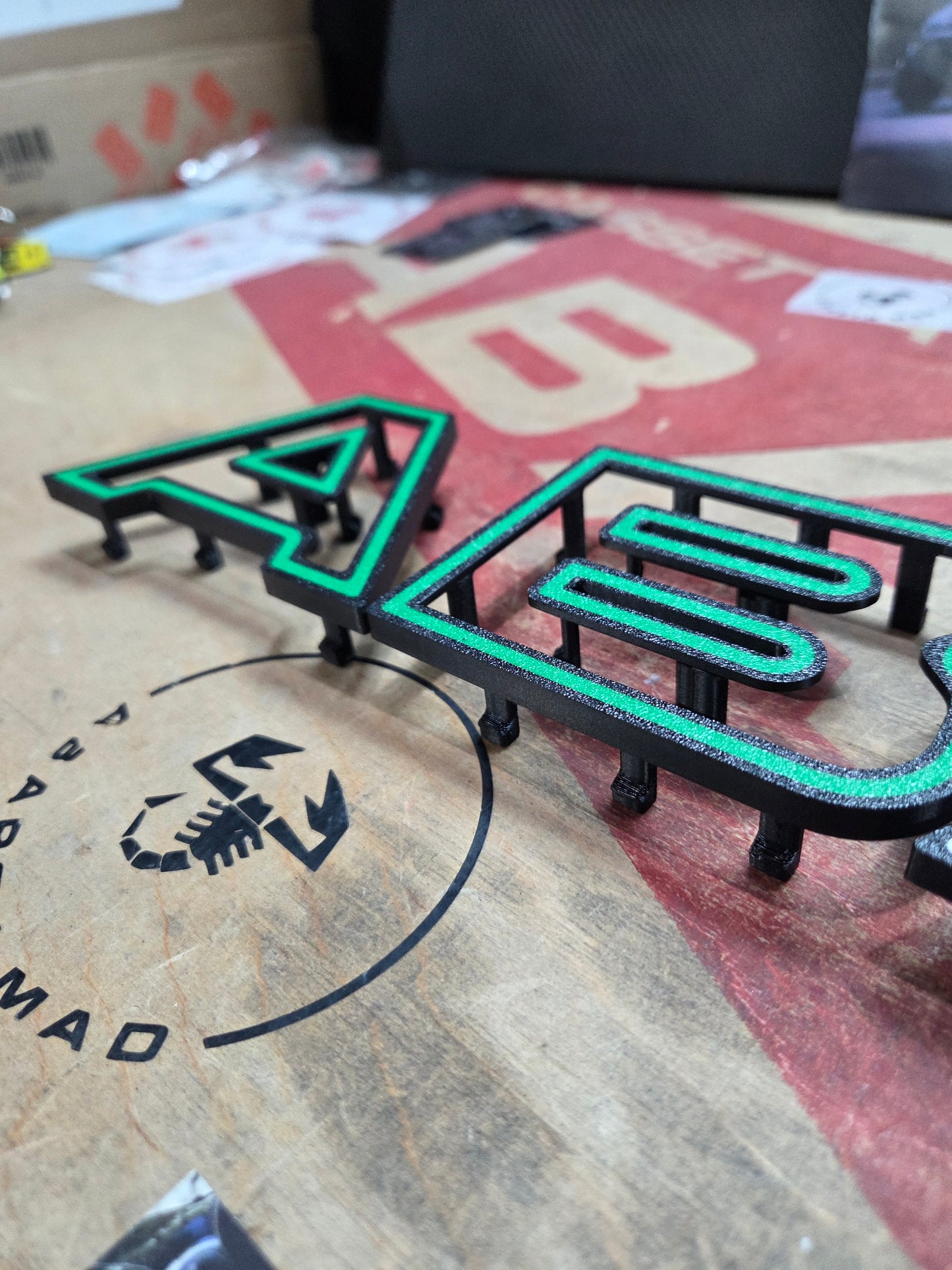 New!! Abarth 2016+ Restyling 3D Easy Fit Letras Clip Letters Front Bumper Grille Rejilla Delantera