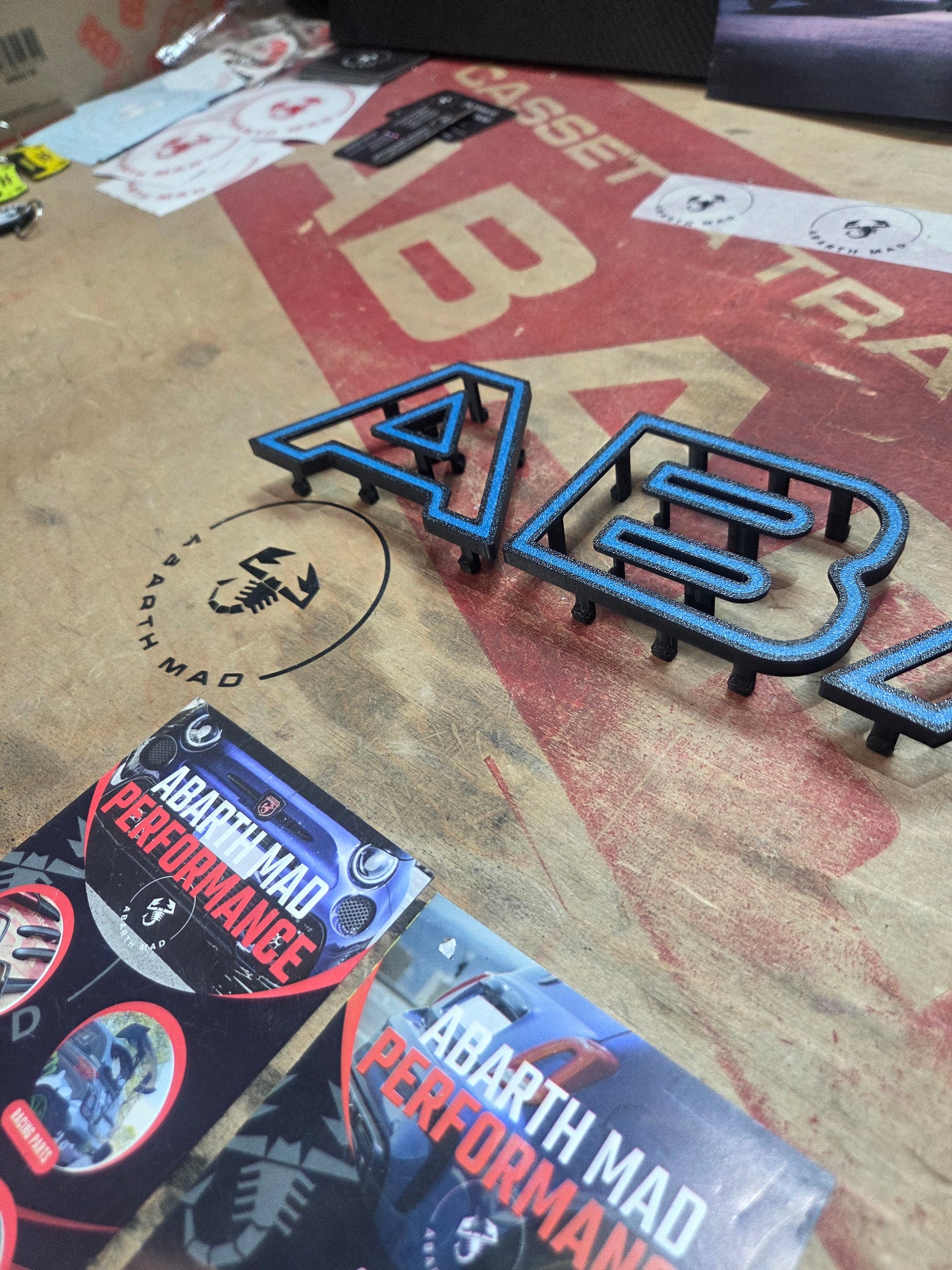 New!! Abarth 2016+ Restyling 3D Easy Fit Letras Clip Letters Front Bumper Grille Rejilla Delantera