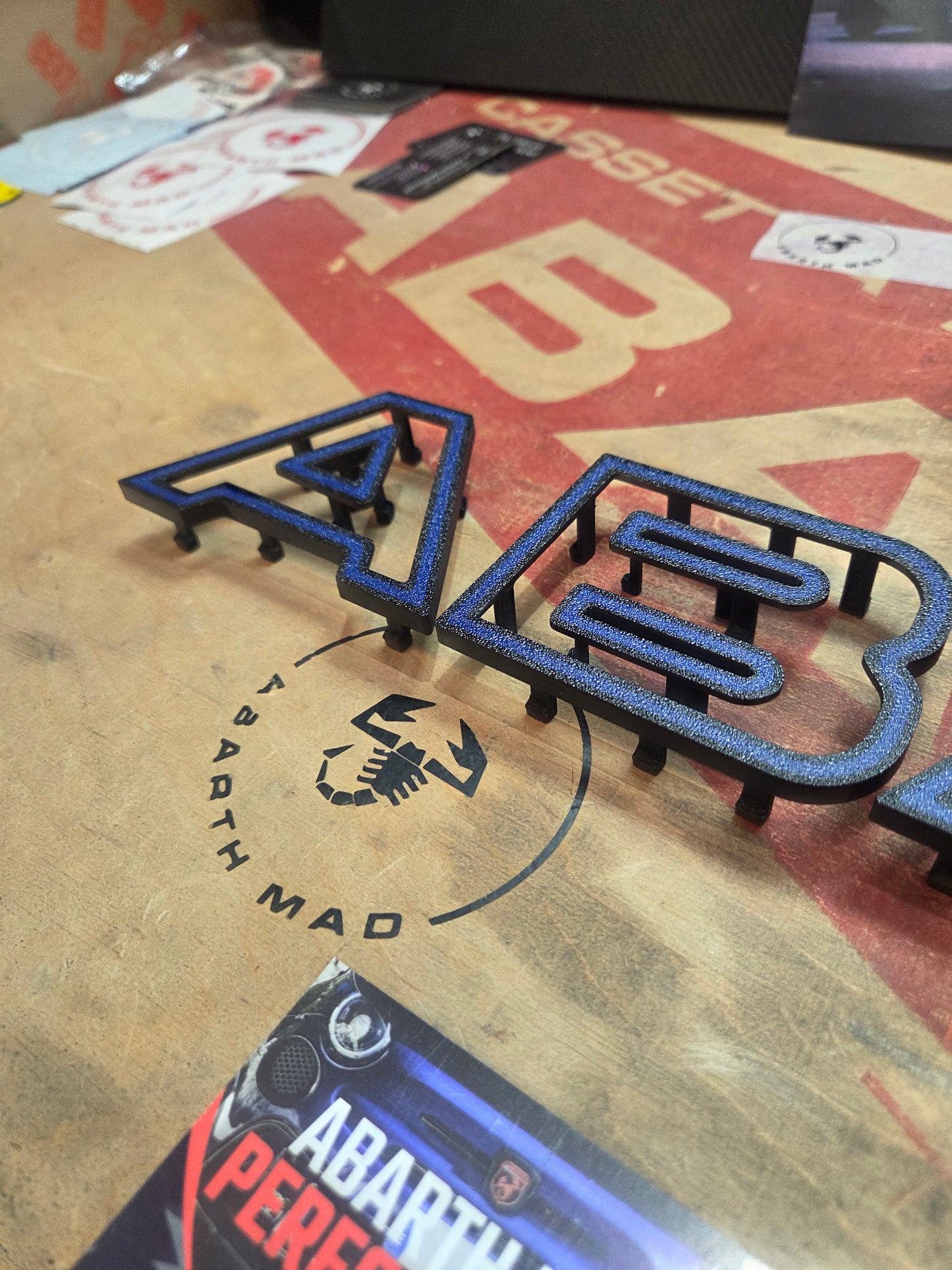 New!! Abarth 2016+ Restyling 3D Easy Fit Letras Clip Letters Front Bumper Grille Rejilla Delantera