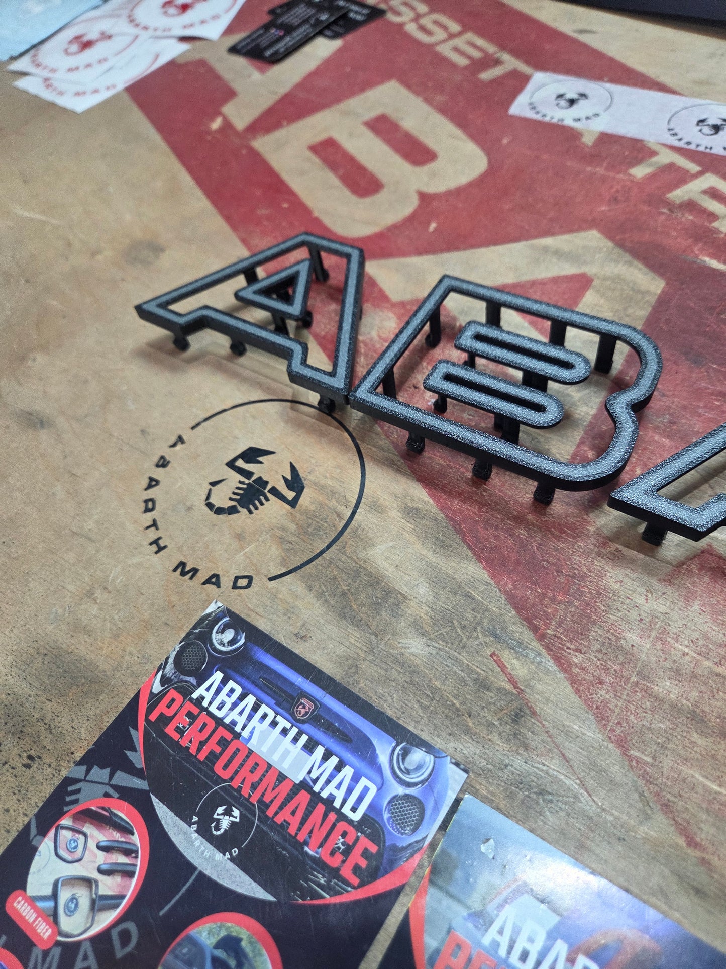 New!! Abarth 2016+ Restyling 3D Easy Fit Letras Clip Letters Front Bumper Grille Rejilla Delantera