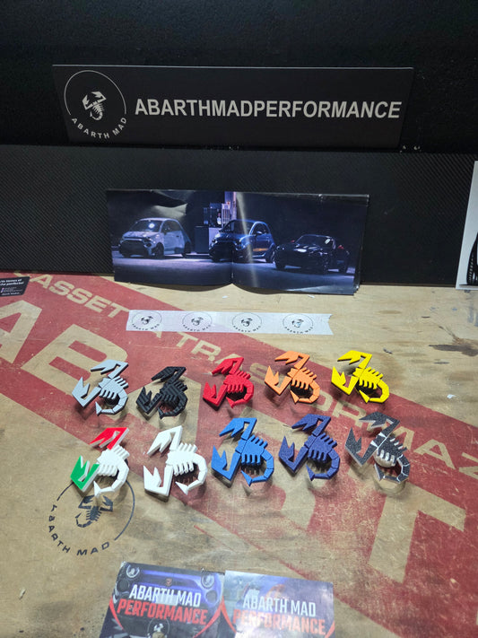 Abarth Emblema Escorpión 3D Difusor Rear Diffusser Emblem ⚪⚫🔵🟡🟠🔴🇮🇹