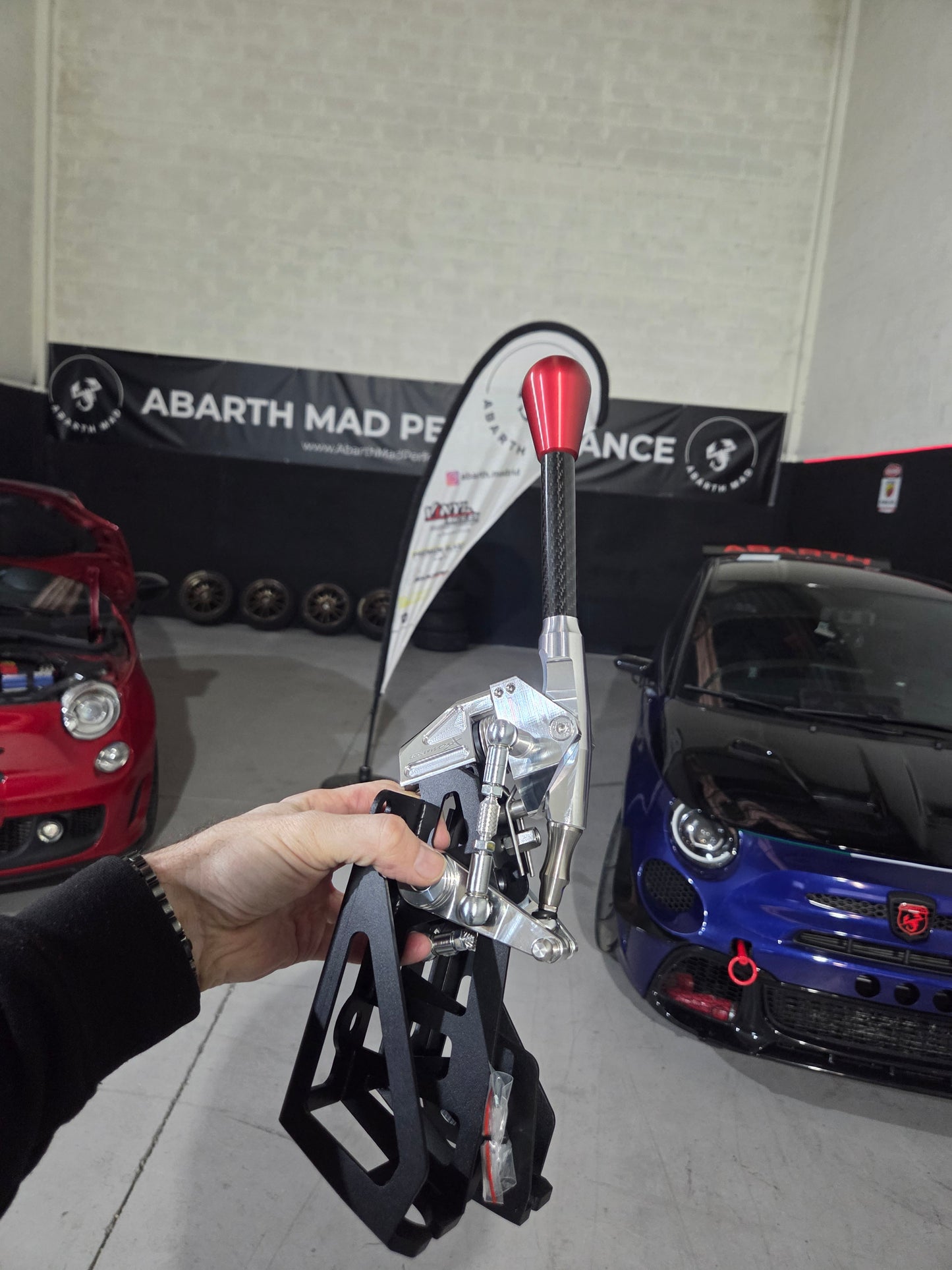 New!! CNC Machined Abarth 500 Ultrashifter Carbon Fiber Cambio Corto