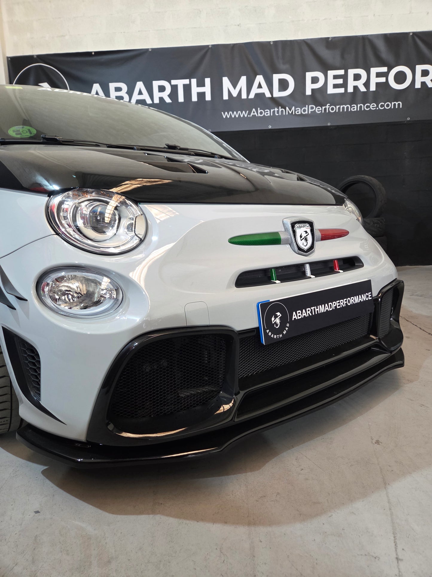 Abarth Frontale Elimina Fendinebbia in Fibra