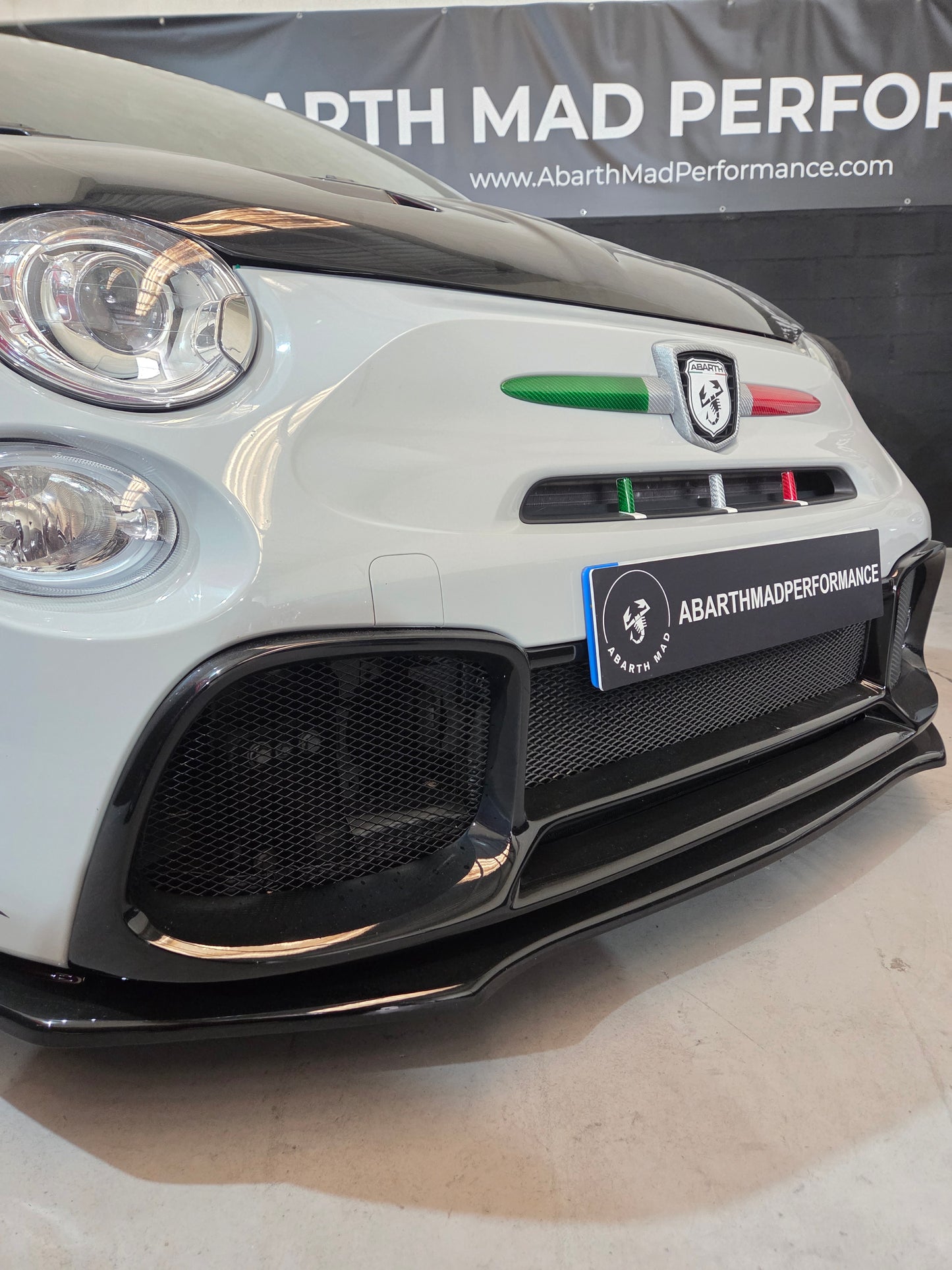Abarth Frontale Elimina Fendinebbia in Fibra