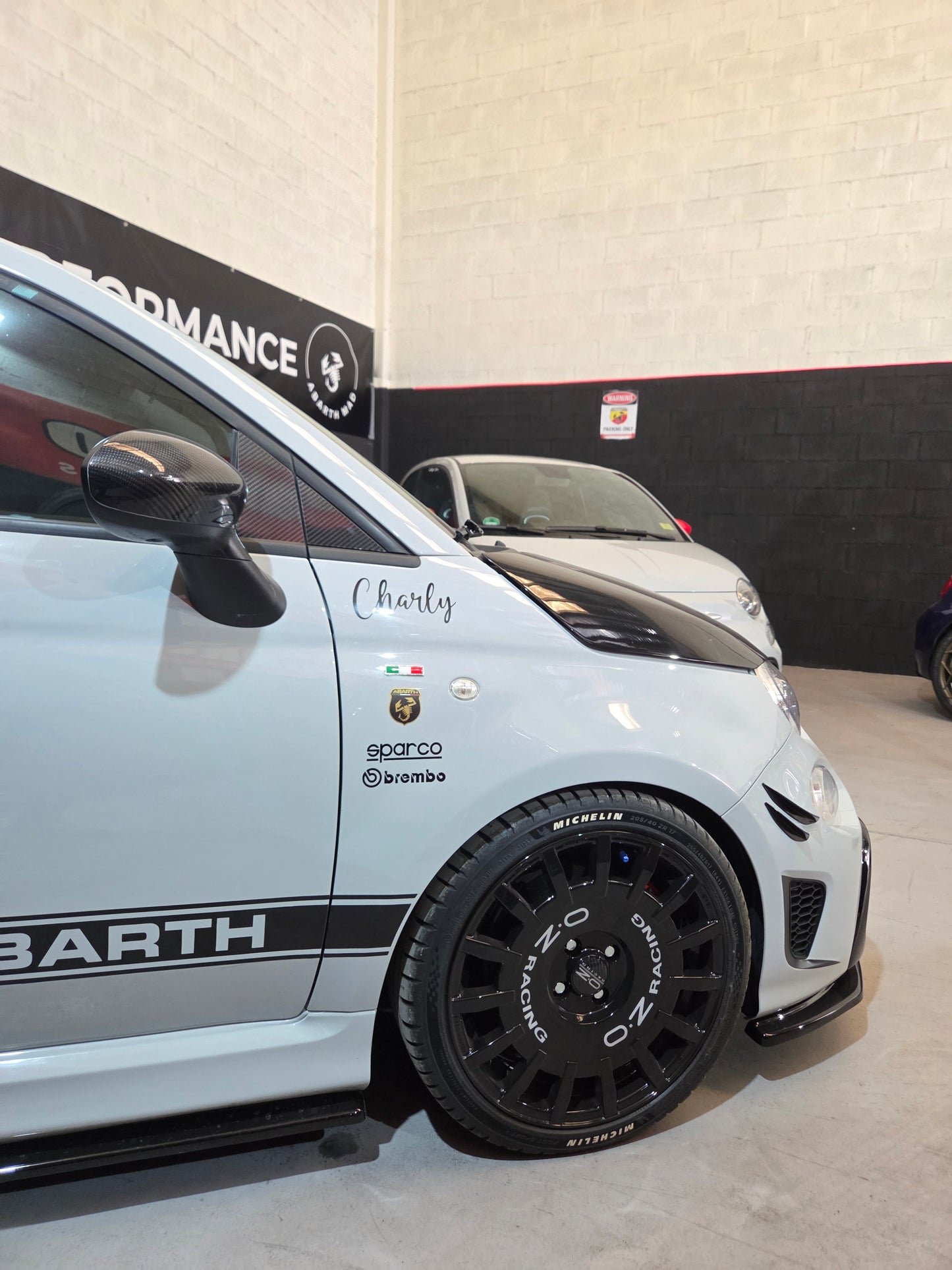 Abarth Carbon Pilar Pilares B Fibra de Carbono (6 piezas)