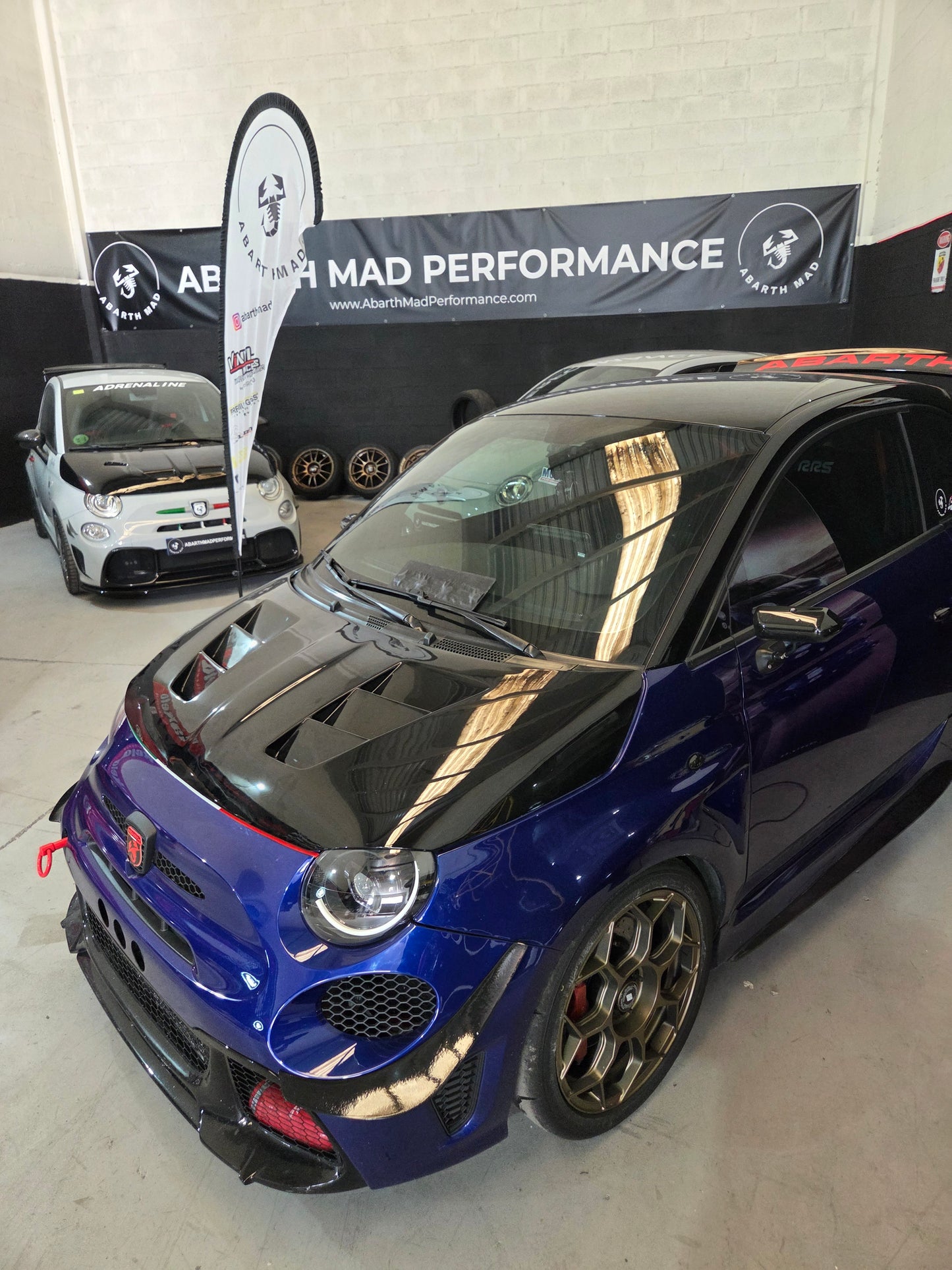 Abarth Hood Capó Performance Fibra Doble Salida Air Ducts