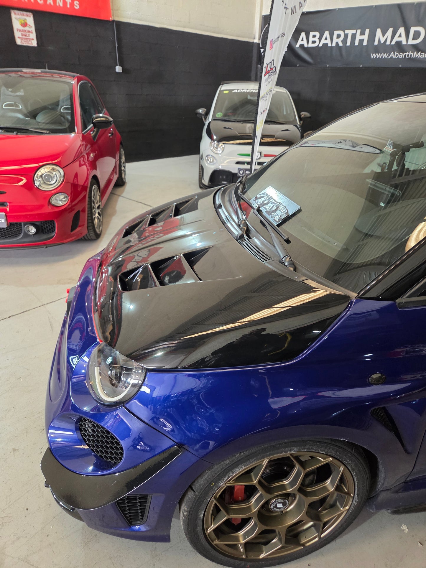 Abarth Hood Capó Performance Fibra Doble Salida Air Ducts