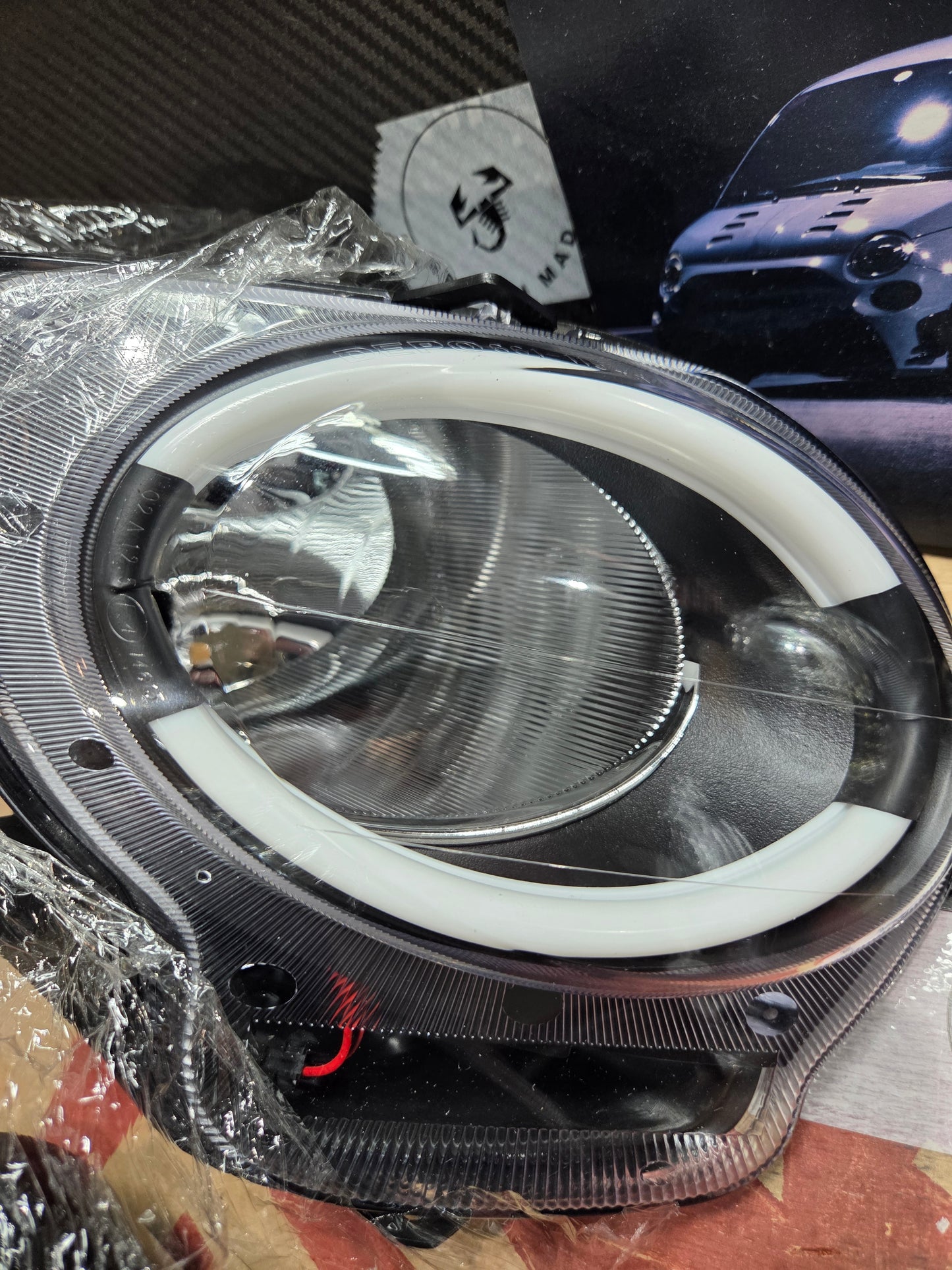 Abarth 500 595 695 Custom Led Painted DRL Daylights Diurnos Faros Lights