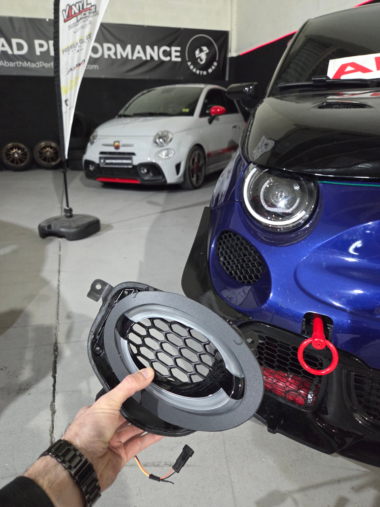 Abarth 500 595 695 Custom Led Painted DRL Daylights Diurnos Faros Lights