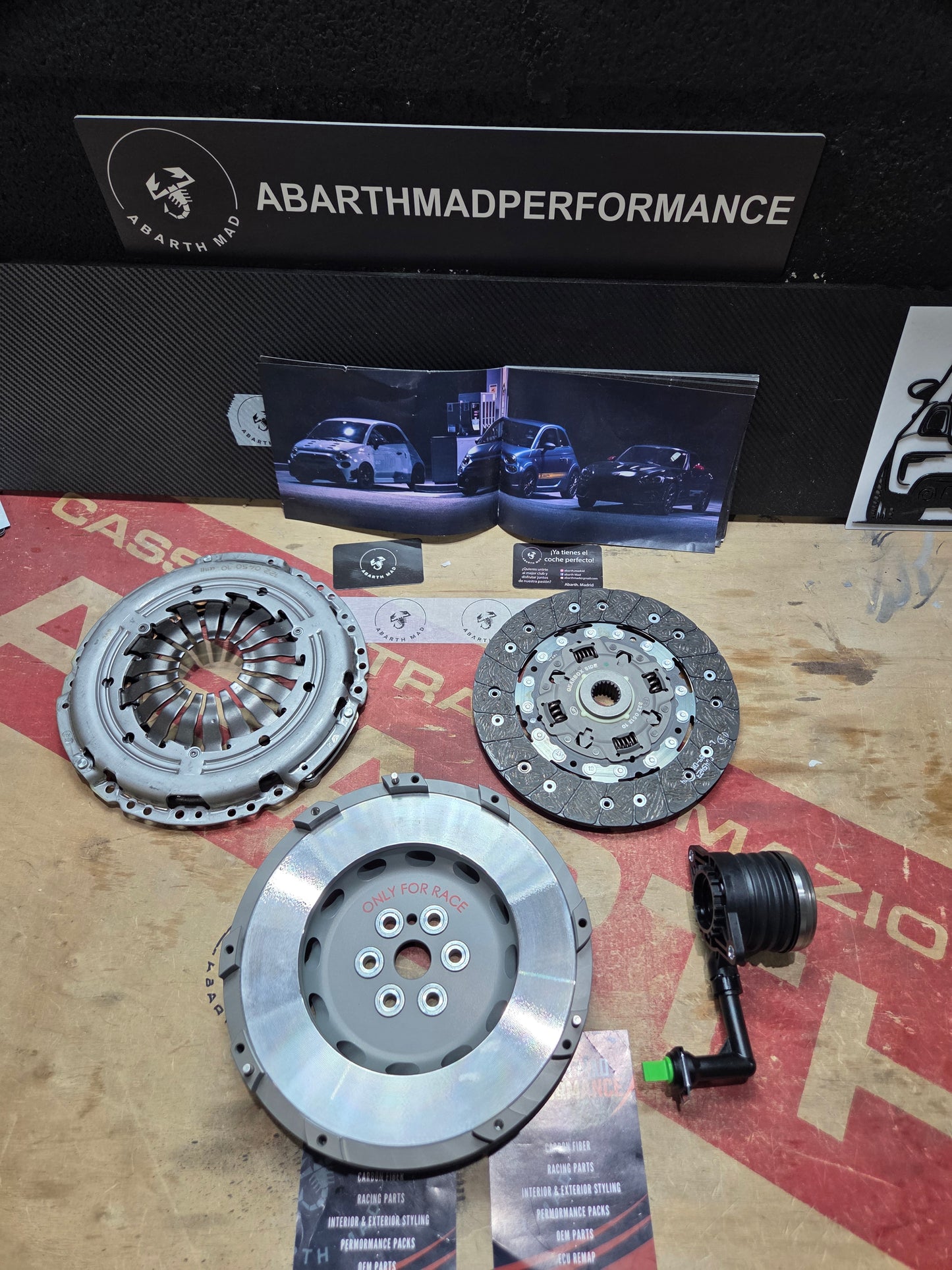 Abarth 500 Full Clutch Kit and Reinforced Steel or Aluminum Flywheel