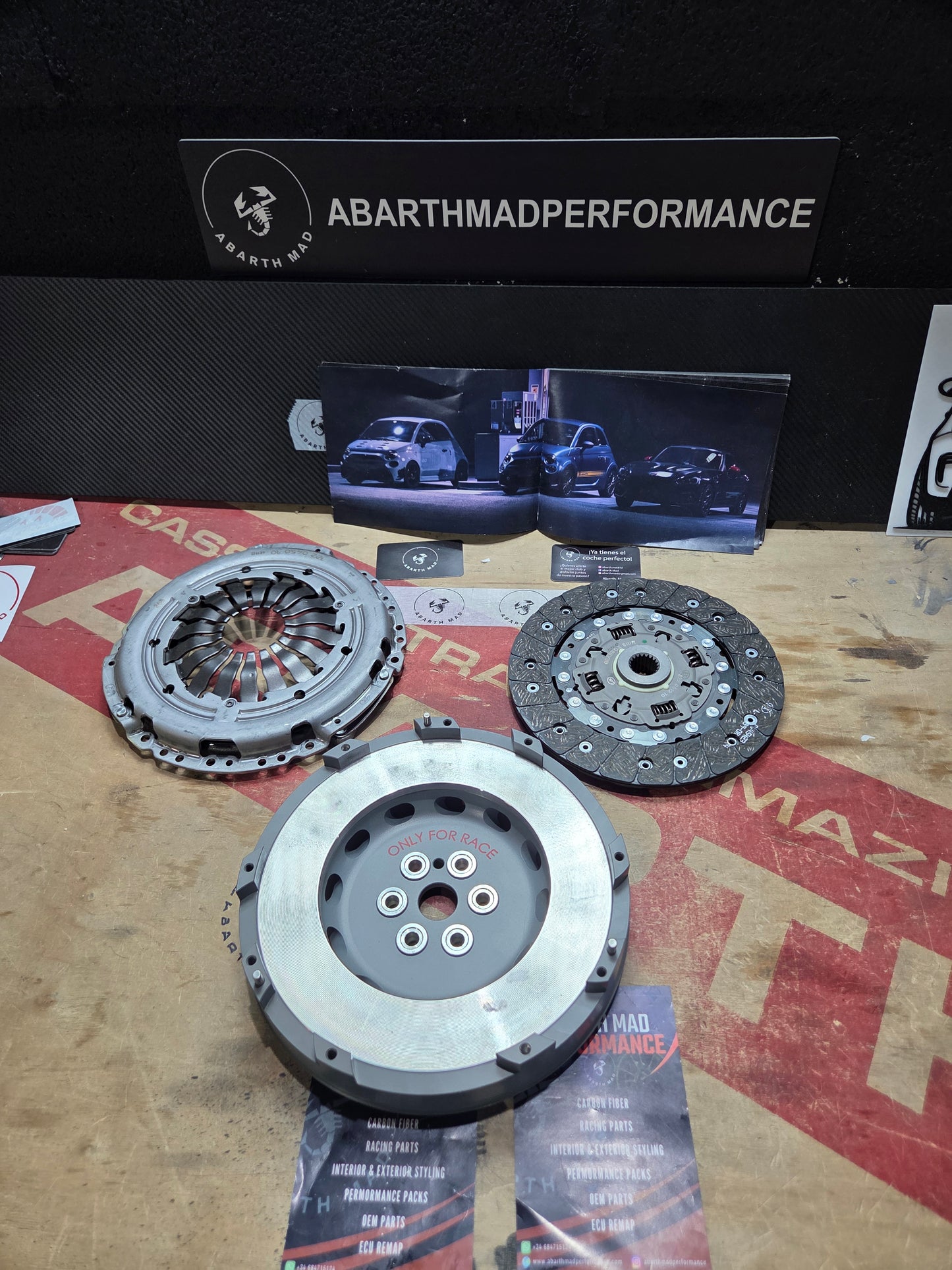 Abarth 500 Full Clutch Kit and Reinforced Steel or Aluminum Flywheel
