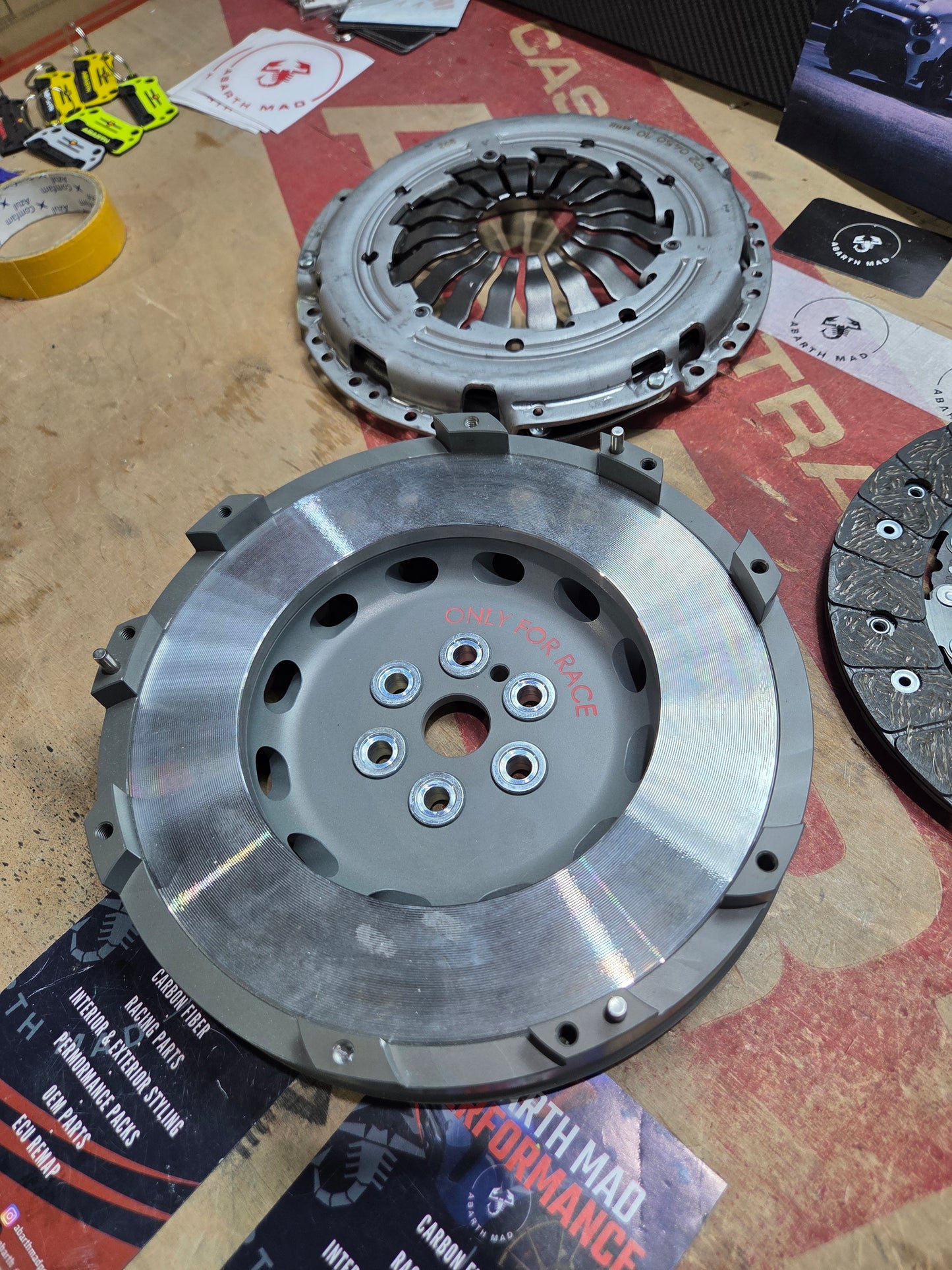 Abarth 500 Full Clutch Kit and Reinforced Steel or Aluminum Flywheel