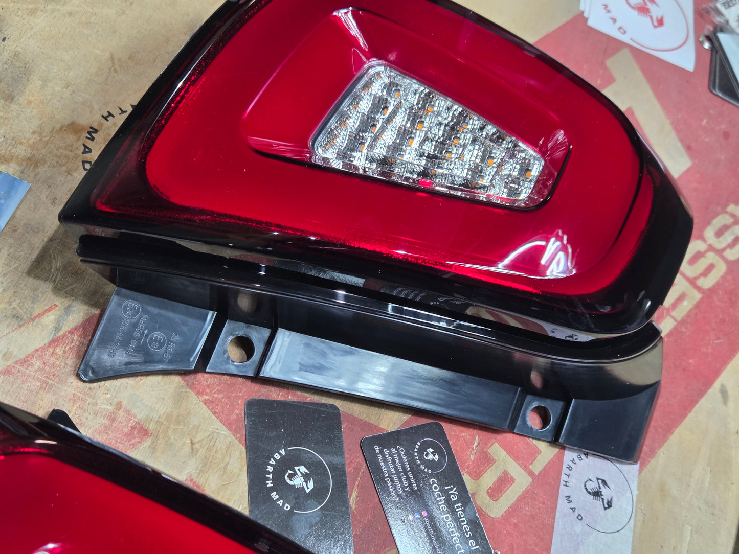 New!! Abarth 2016+ Restyling Led Rear Lights Luces Traseras Grey, White, Red or Dark Red