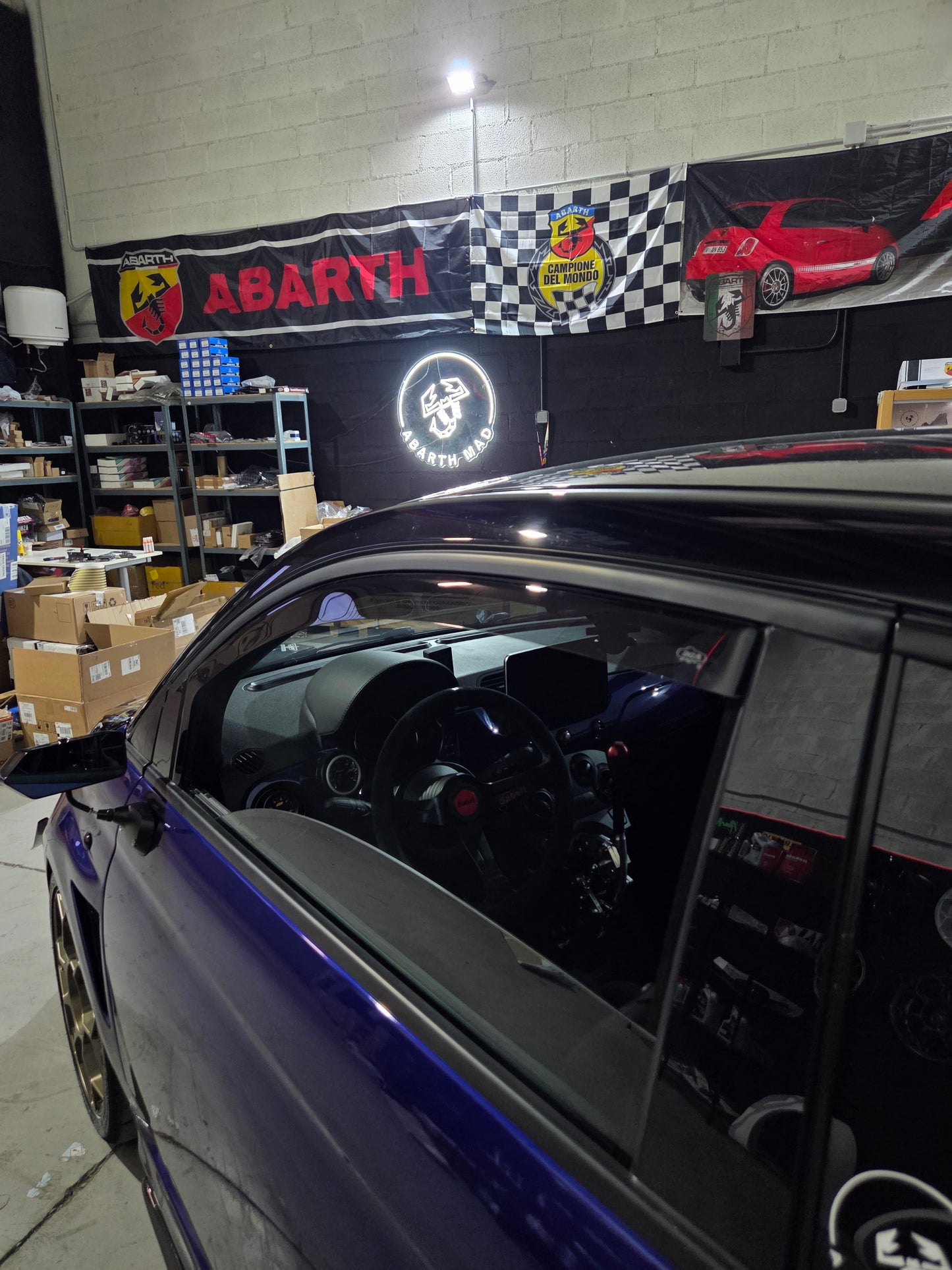 Abarth Deflectores Wind de Viento y Lluvia Ventanas Delanteras Derivabrisas