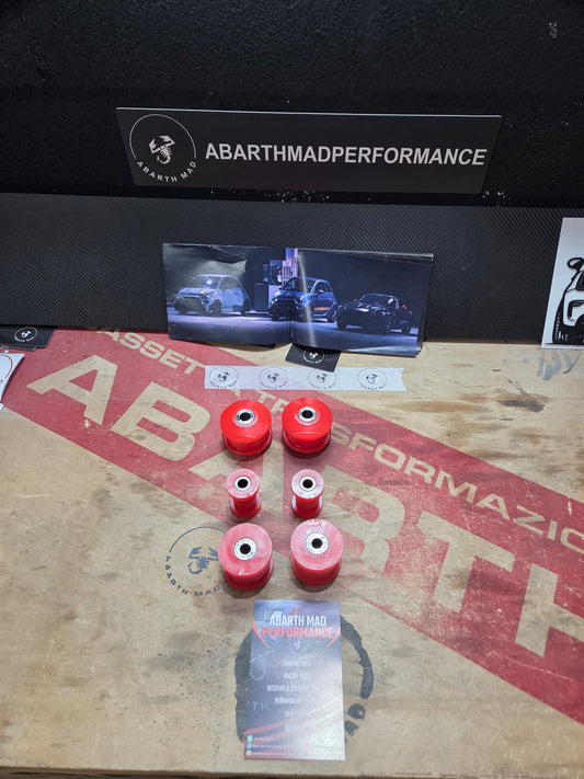 Abarth Fiat 500 Polyurethane Bushings Set Tacos Silentblocks Powerflex Style Kit 6 Pieces