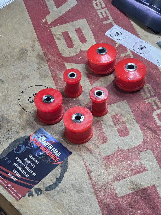 Abarth Fiat 500 Polyurethane Bushings Set Tacos Silentblocks Powerflex Style Kit 6 Pieces