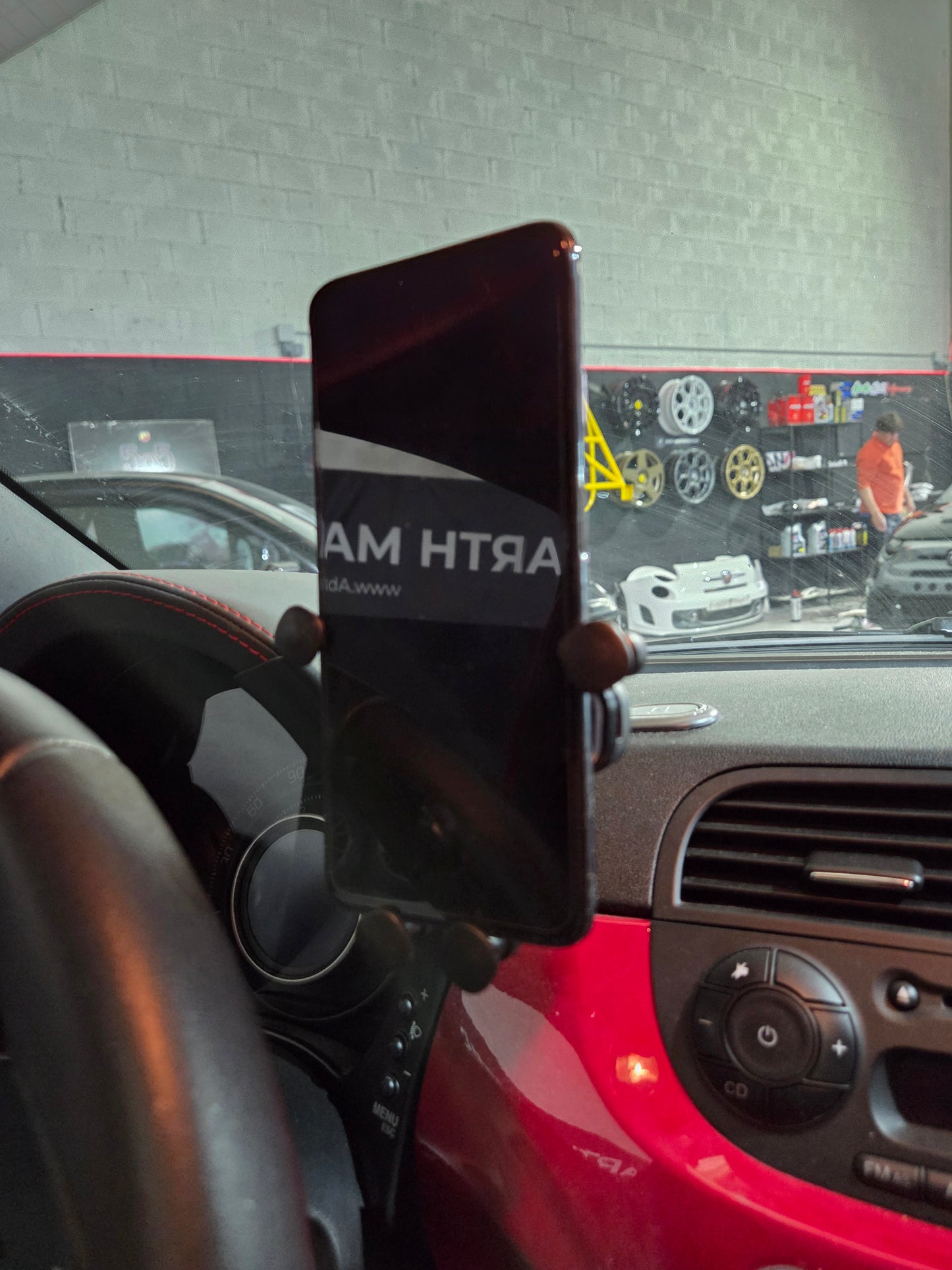 Abarth 500 Soporte Teléfono Cupula Específico Phone Holder Bracket Cluster