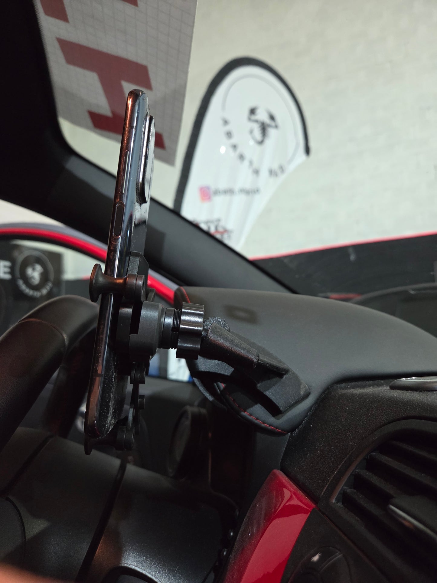 Abarth 500 Soporte Teléfono Cupula Específico Phone Holder Bracket Cluster