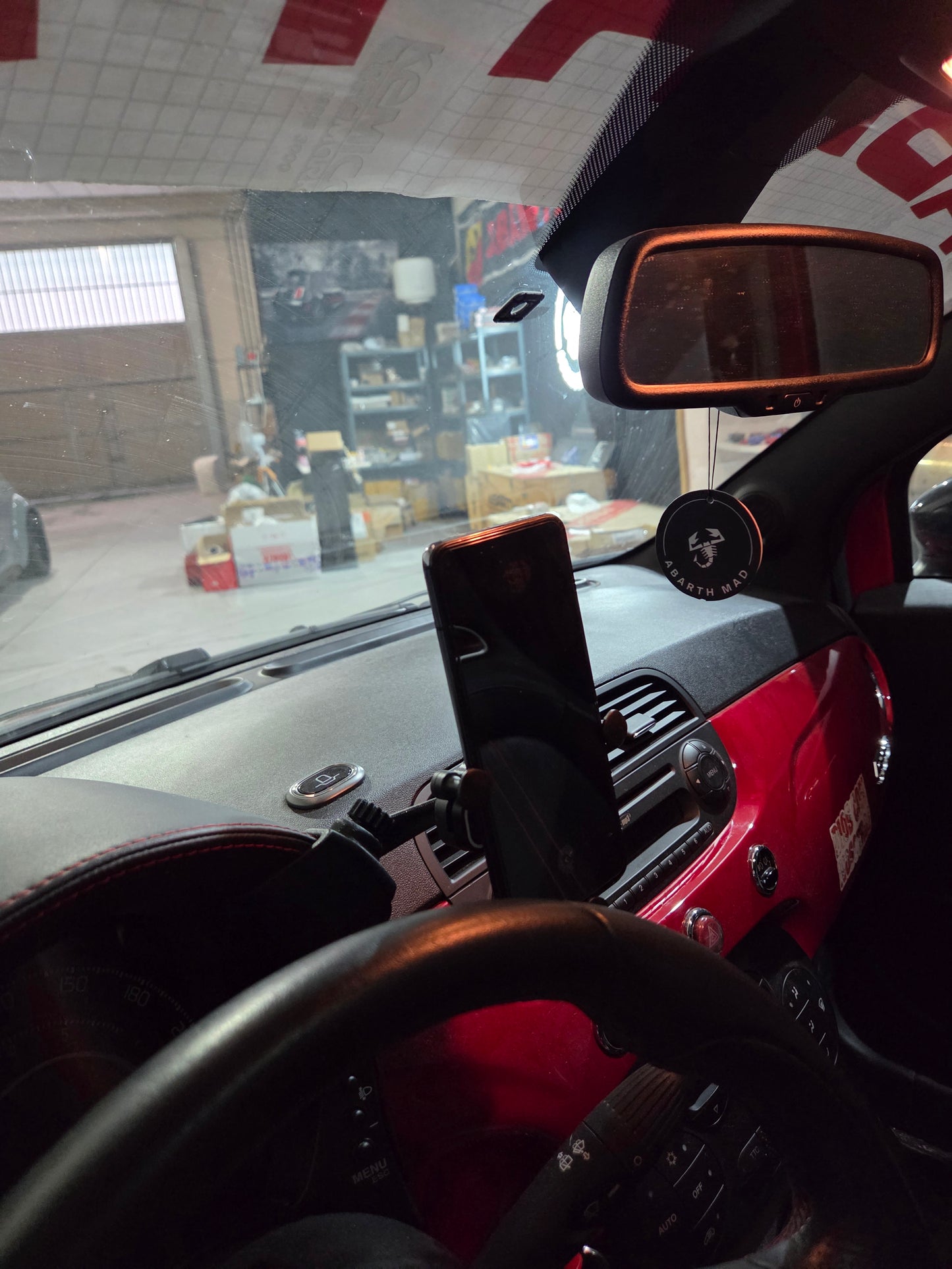 Abarth 500 Soporte Teléfono Cupula Específico Phone Holder Bracket Cluster