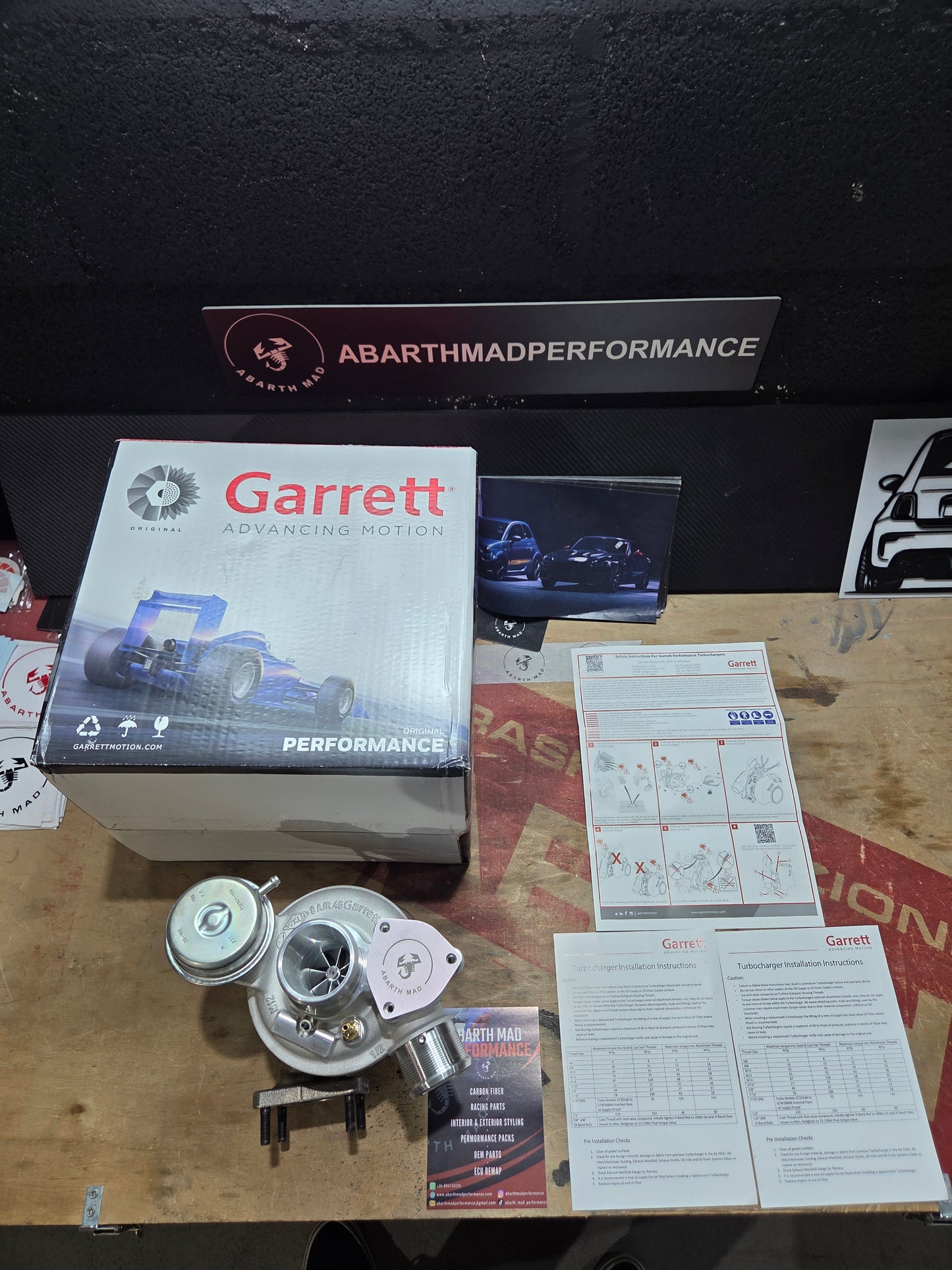 Abarth Turbo Garret NEW Original Powermax Avional 1446 Hibridado up to 250hp