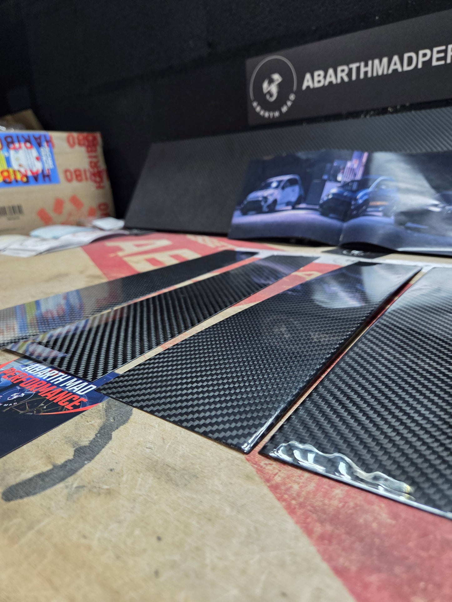 Montanti B Abarth in Fibra di Carbonio (6 pezzi)