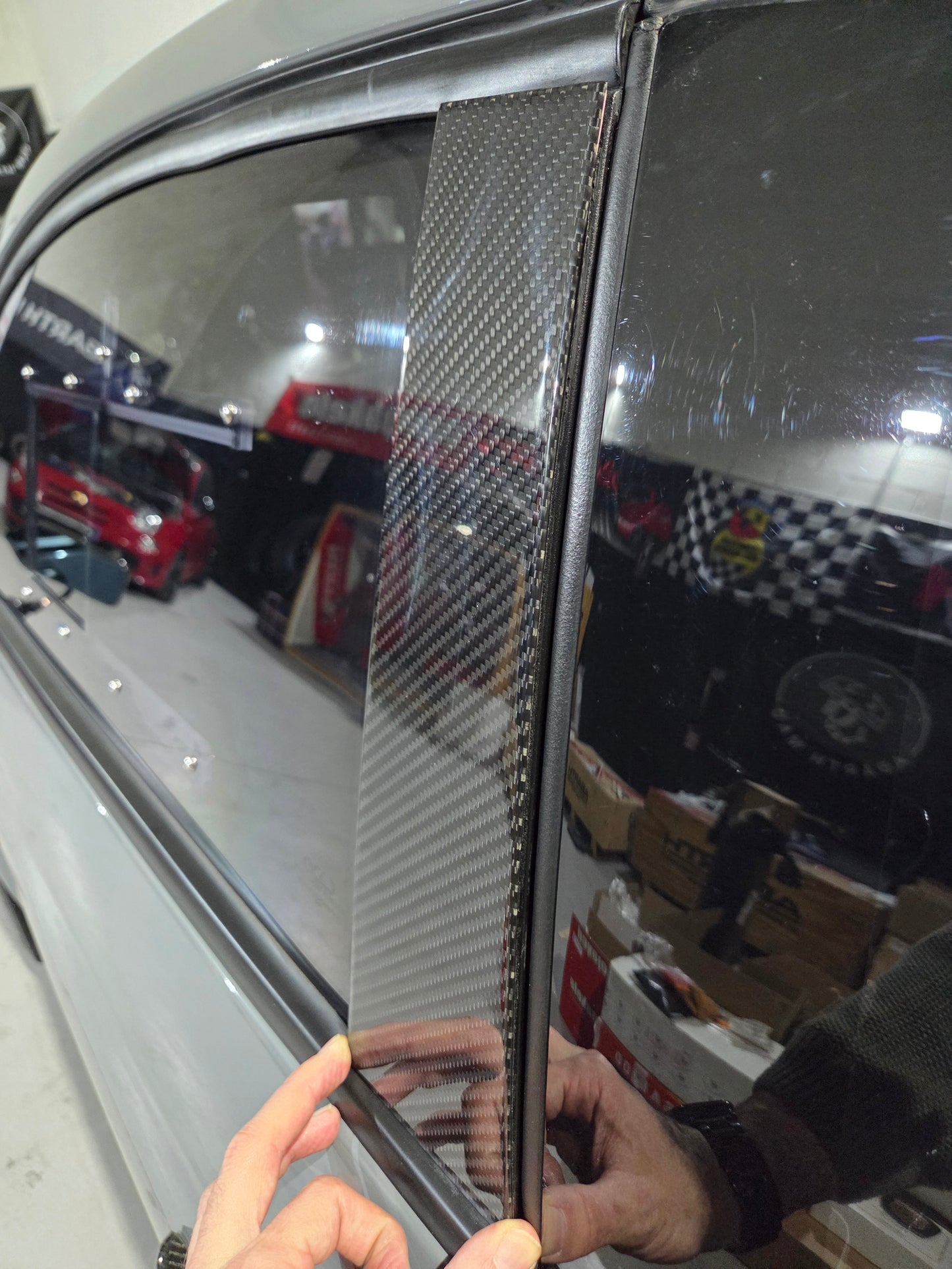 Montanti B Abarth in Fibra di Carbonio (6 pezzi)