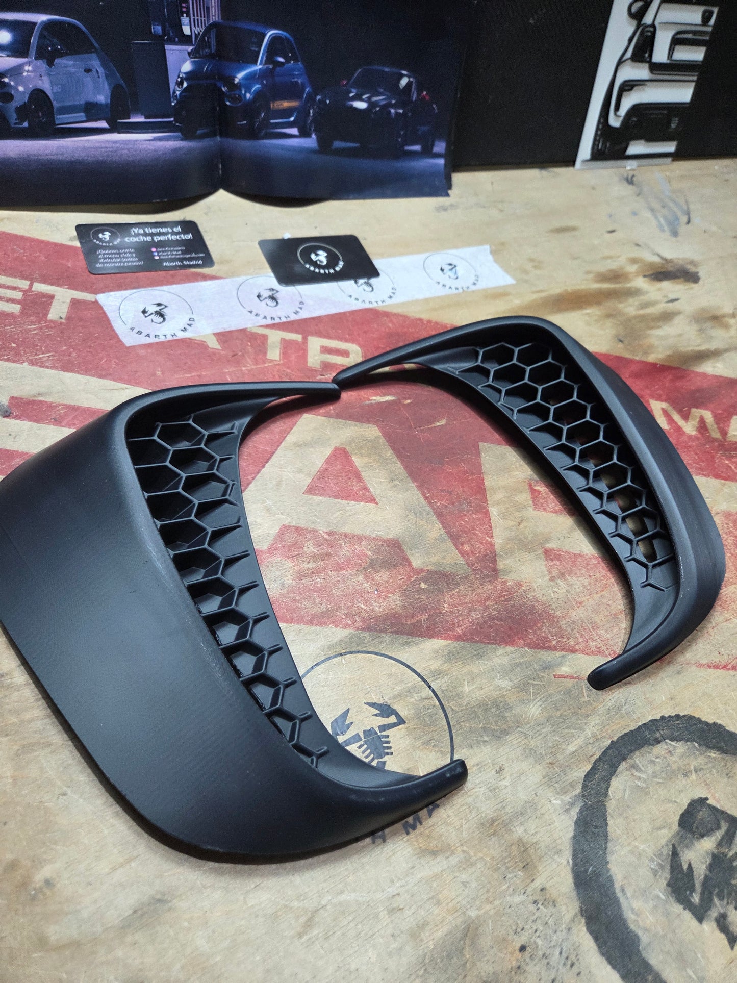 New! Abarth 500 2008-2016 Pre Facelit Pre Restyling Rear Air Vents Deflectores Traseros Paragolpes 3D