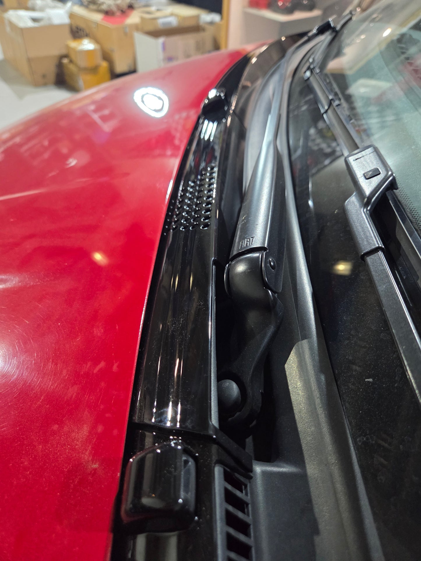 Abarth 500 All Model Cover Windshield Black Gloss ABS Vierteaguas Negro Brillo