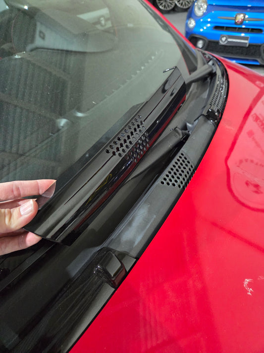 Abarth 500 All Model Cover Windshield Black Gloss ABS Vierteaguas Negro Brillo