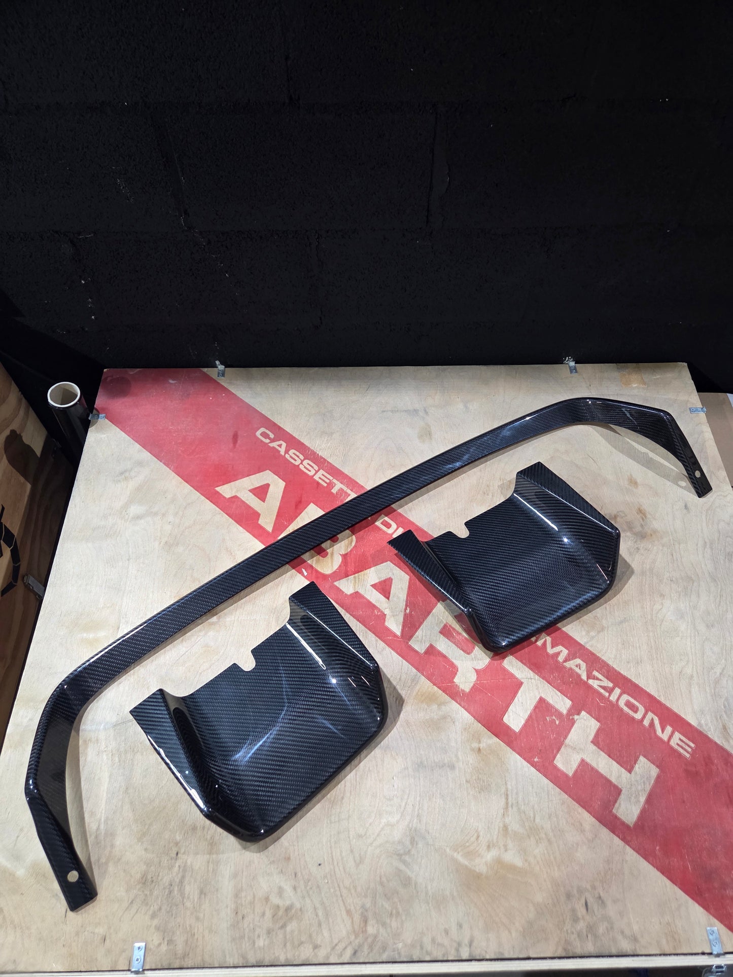 New! Abarth 2016+ Restyling Real Carbon Fiber Diffusser Cover Difusor Carbono