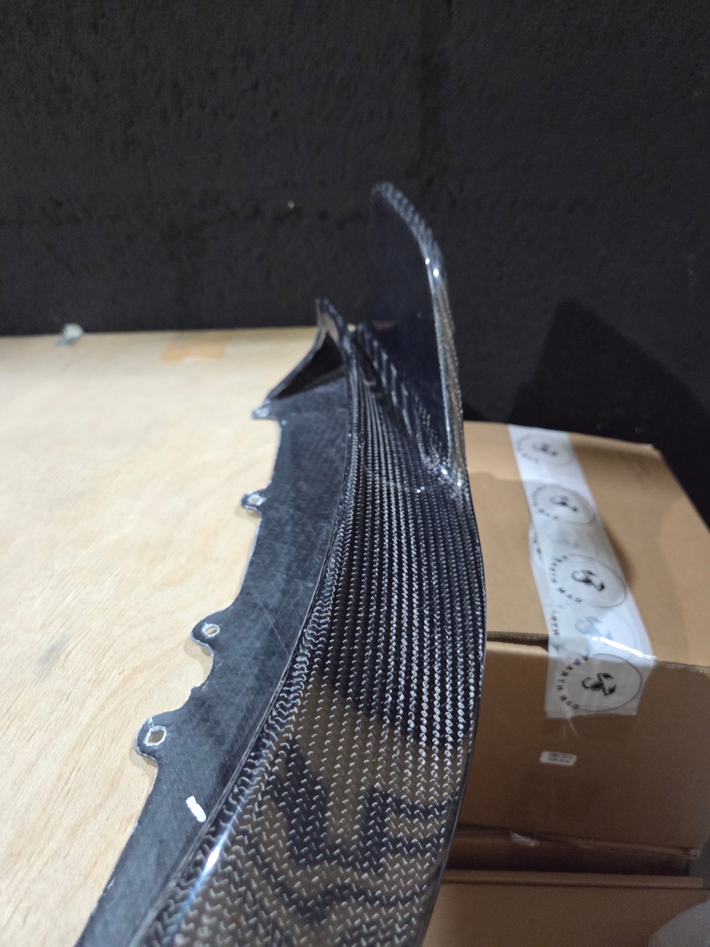 New!! Abarth 500 Full 100% Carbon Fiber Splitter Lip Fibra de Carbono