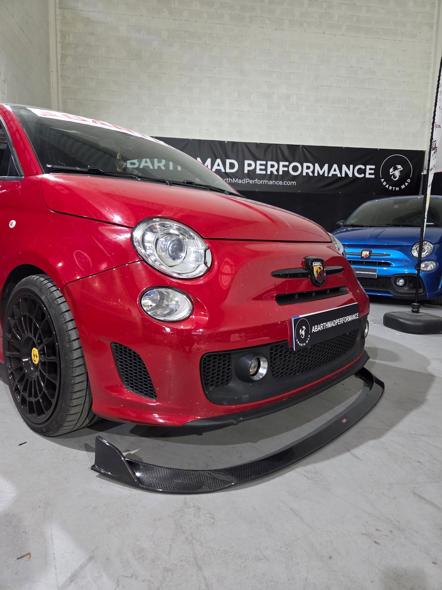 New!! Abarth 500 Full 100% Carbon Fiber Splitter Lip Fibra de Carbono