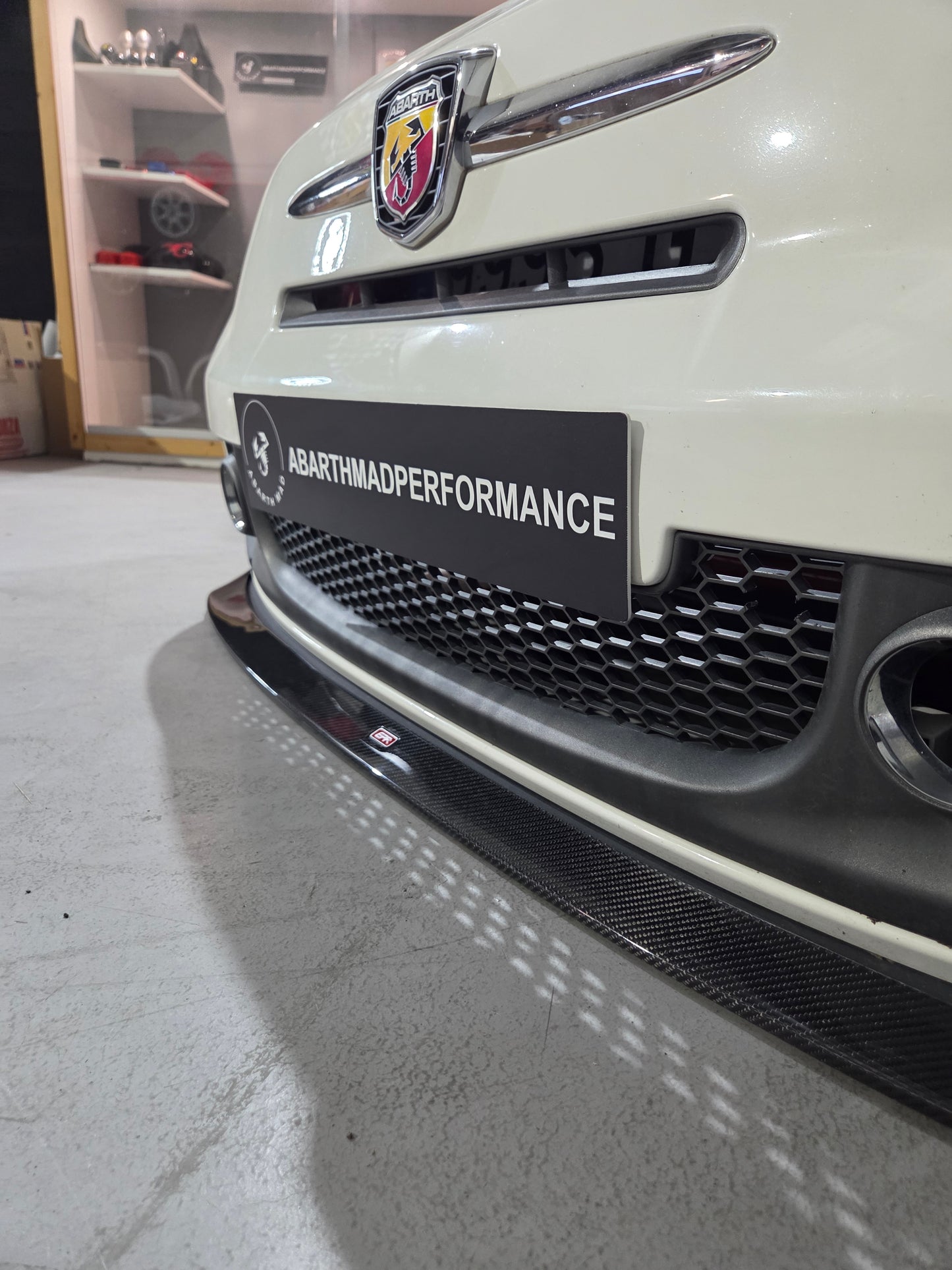 New!! Abarth 500 Full 100% Carbon Fiber Splitter Lip Fibra de Carbono