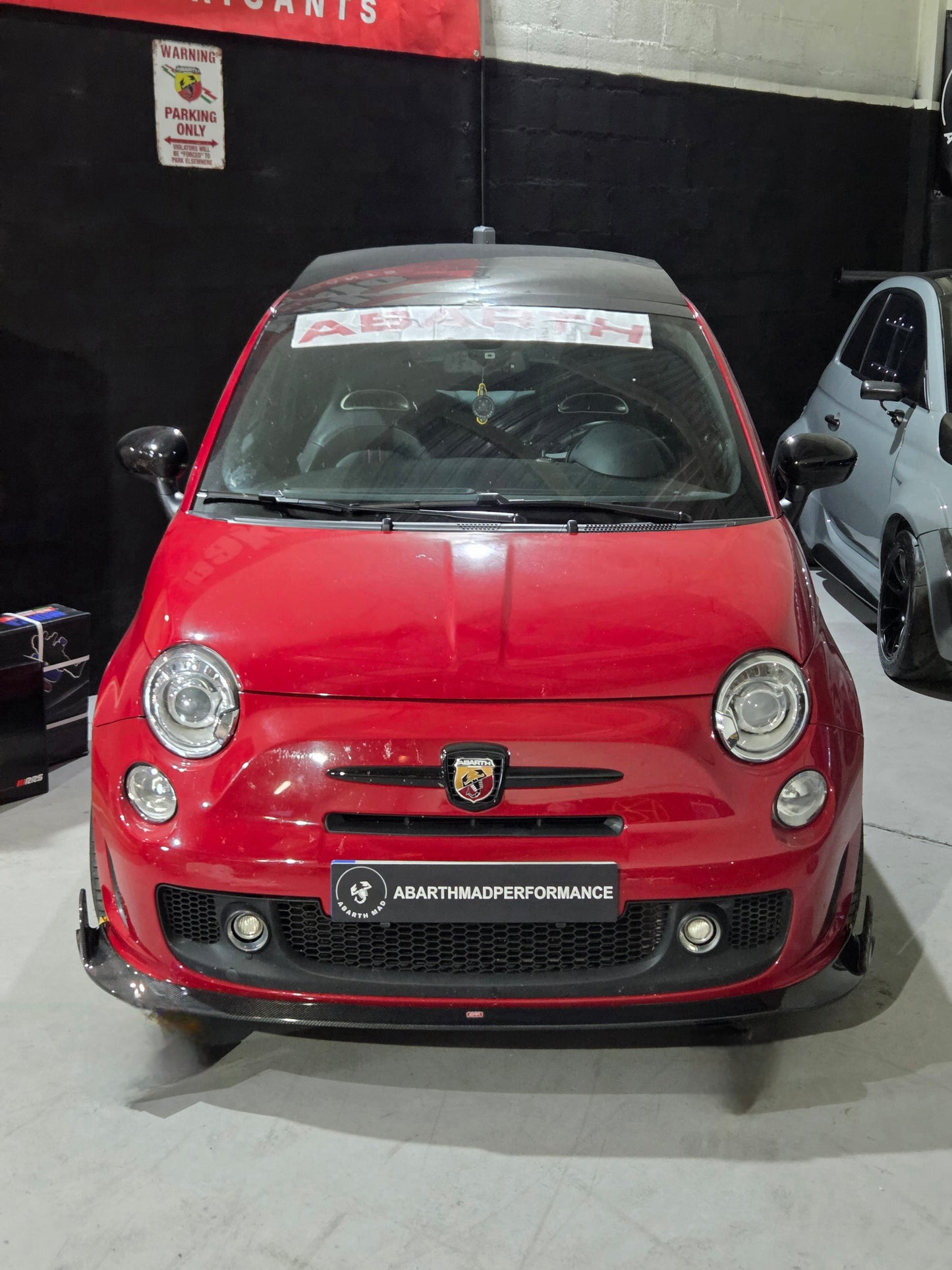 New!! Abarth 500 Full 100% Carbon Fiber Splitter Lip Fibra de Carbono