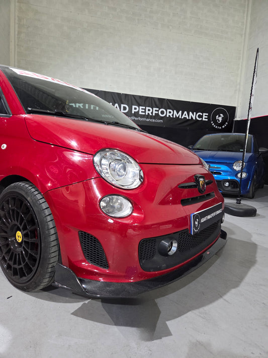 New!! Abarth 500 Full 100% Carbon Fiber Splitter Lip Fibra de Carbono