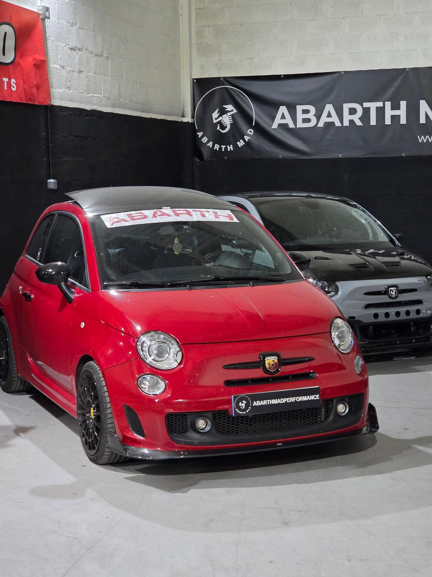 New!! Abarth 500 Full 100% Carbon Fiber Splitter Lip Fibra de Carbono