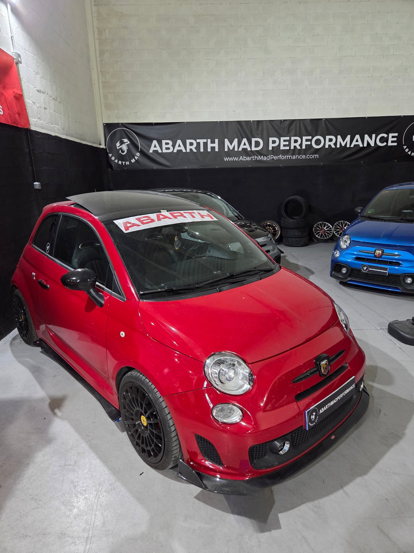 New!! Abarth 500 Full 100% Carbon Fiber Splitter Lip Fibra de Carbono