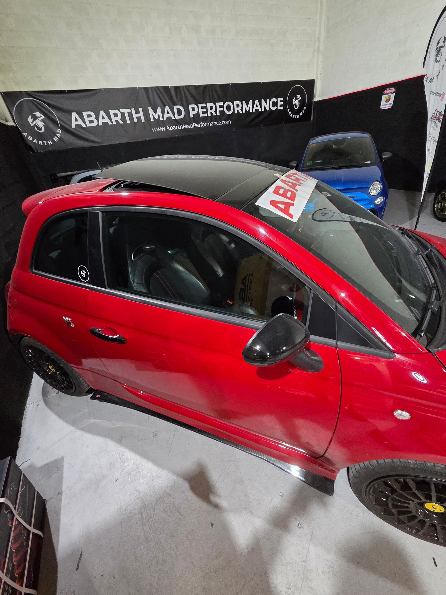 New!! Abarth 500 Full 100% Carbon Fiber Side Skirts (2) Carbono Taloneras